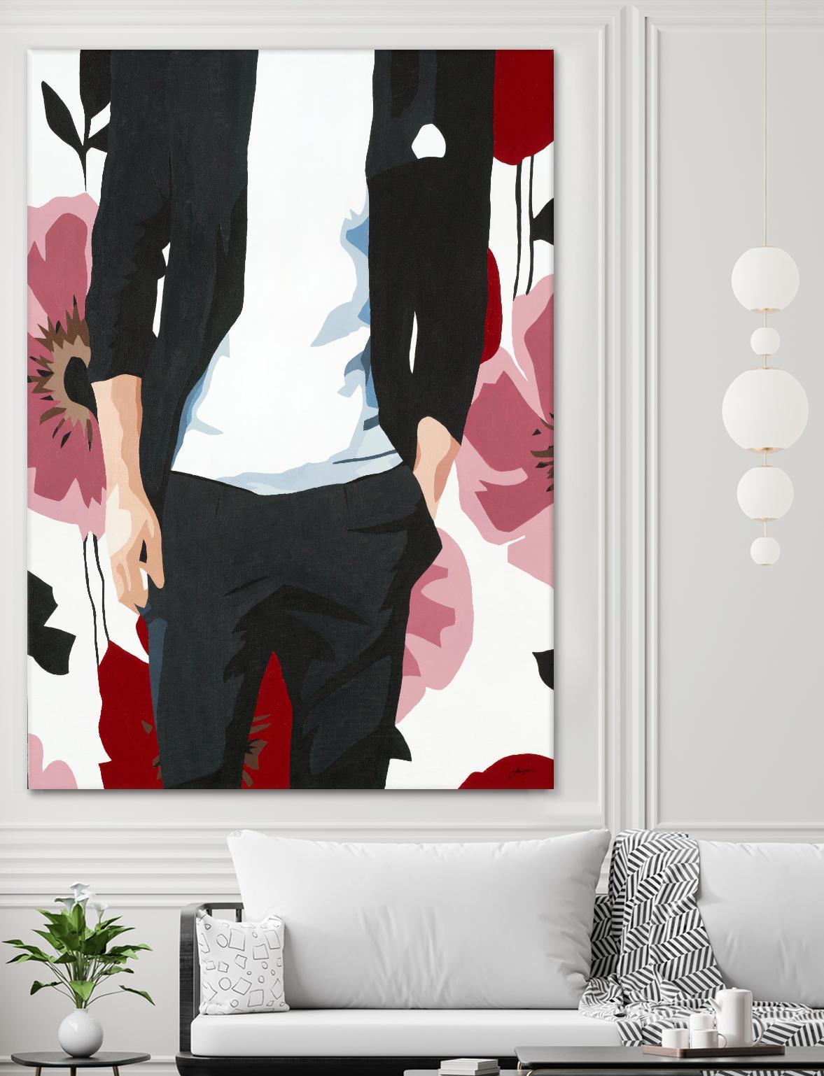 Mr. Right #2 by Beth Ann Lawson on GIANT ART - black figurative fashion