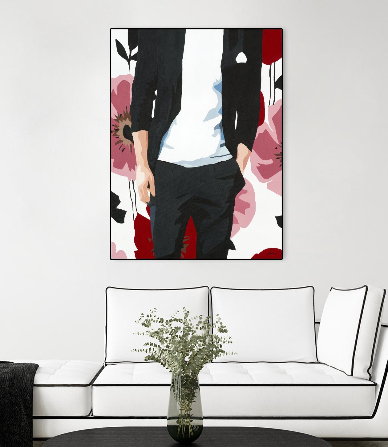 Mr. Right #2 by Beth Ann Lawson on GIANT ART - black figurative fashion