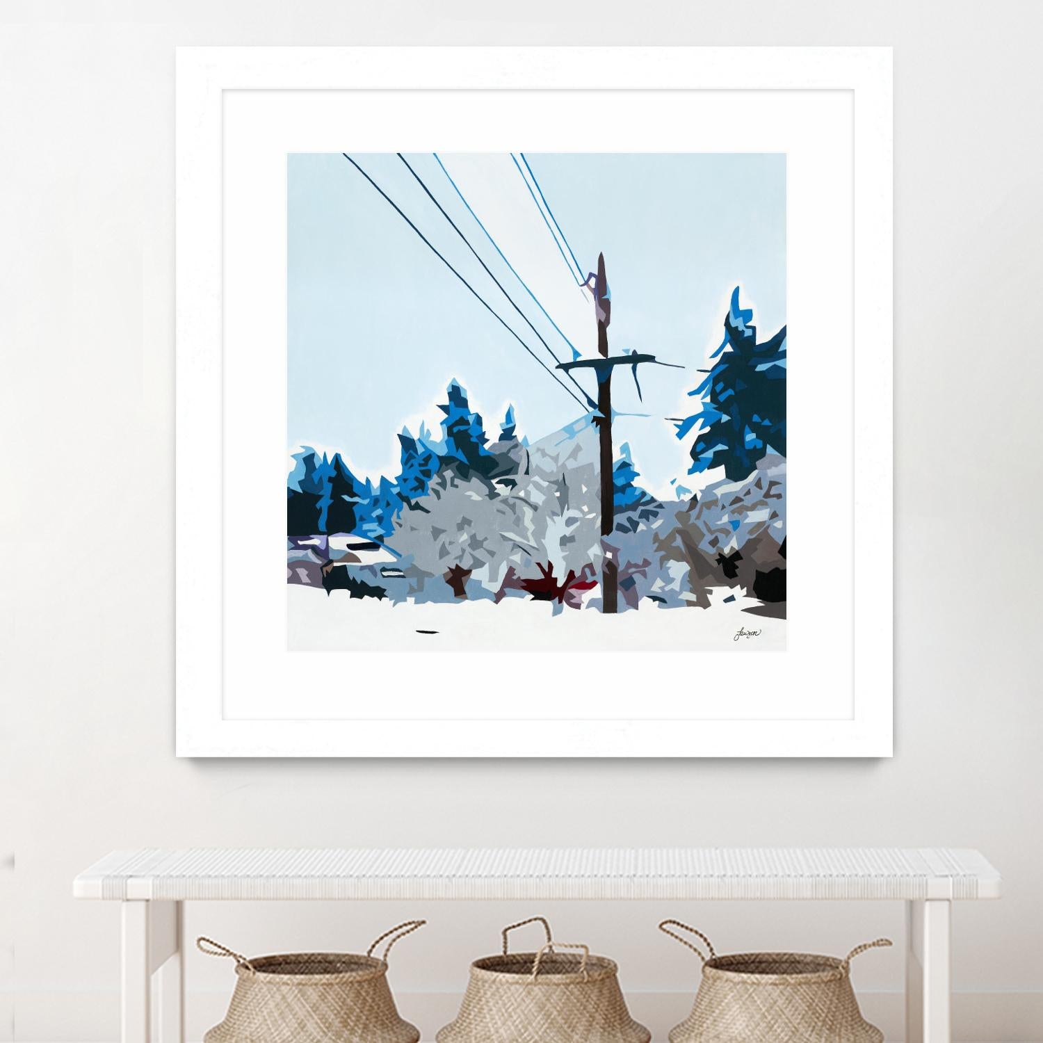 Winterhood 2020 by Beth Ann Lawson on GIANT ART - blues scenic winter