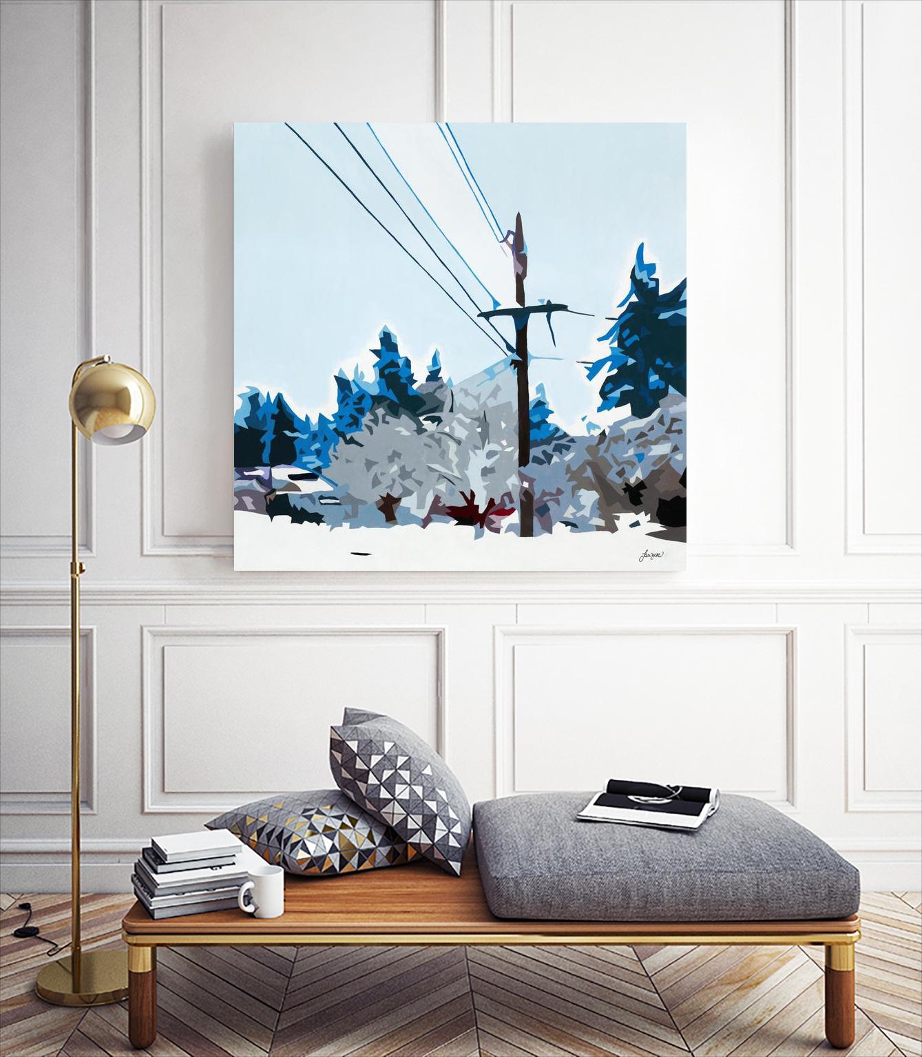 Winterhood 2020 by Beth Ann Lawson on GIANT ART - blues scenic winter