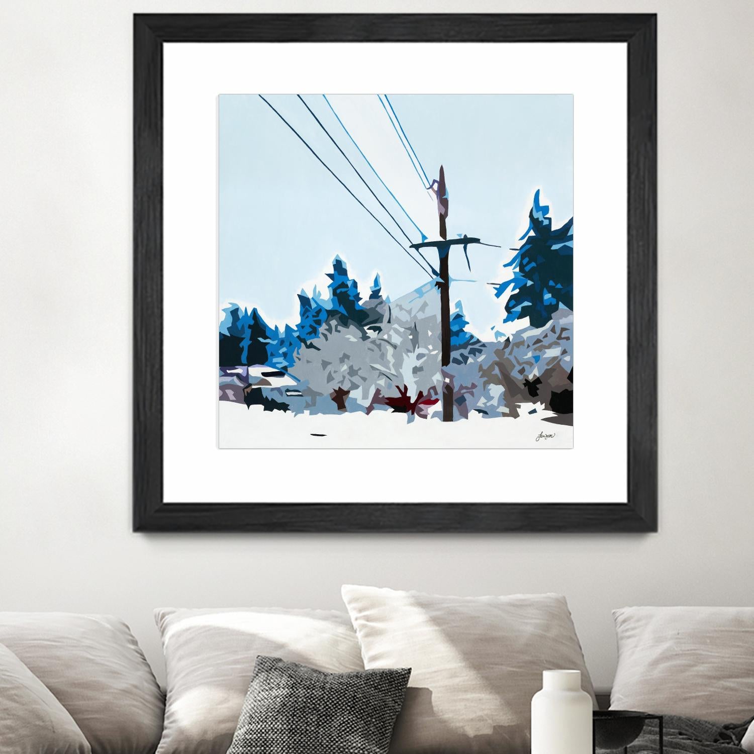 Winterhood 2020 by Beth Ann Lawson on GIANT ART - blues scenic winter