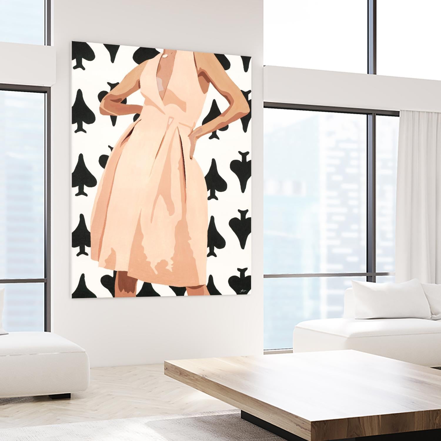 Ms. Thing In Spades by Beth Ann Lawson on GIANT ART - whites & creams figurative woman