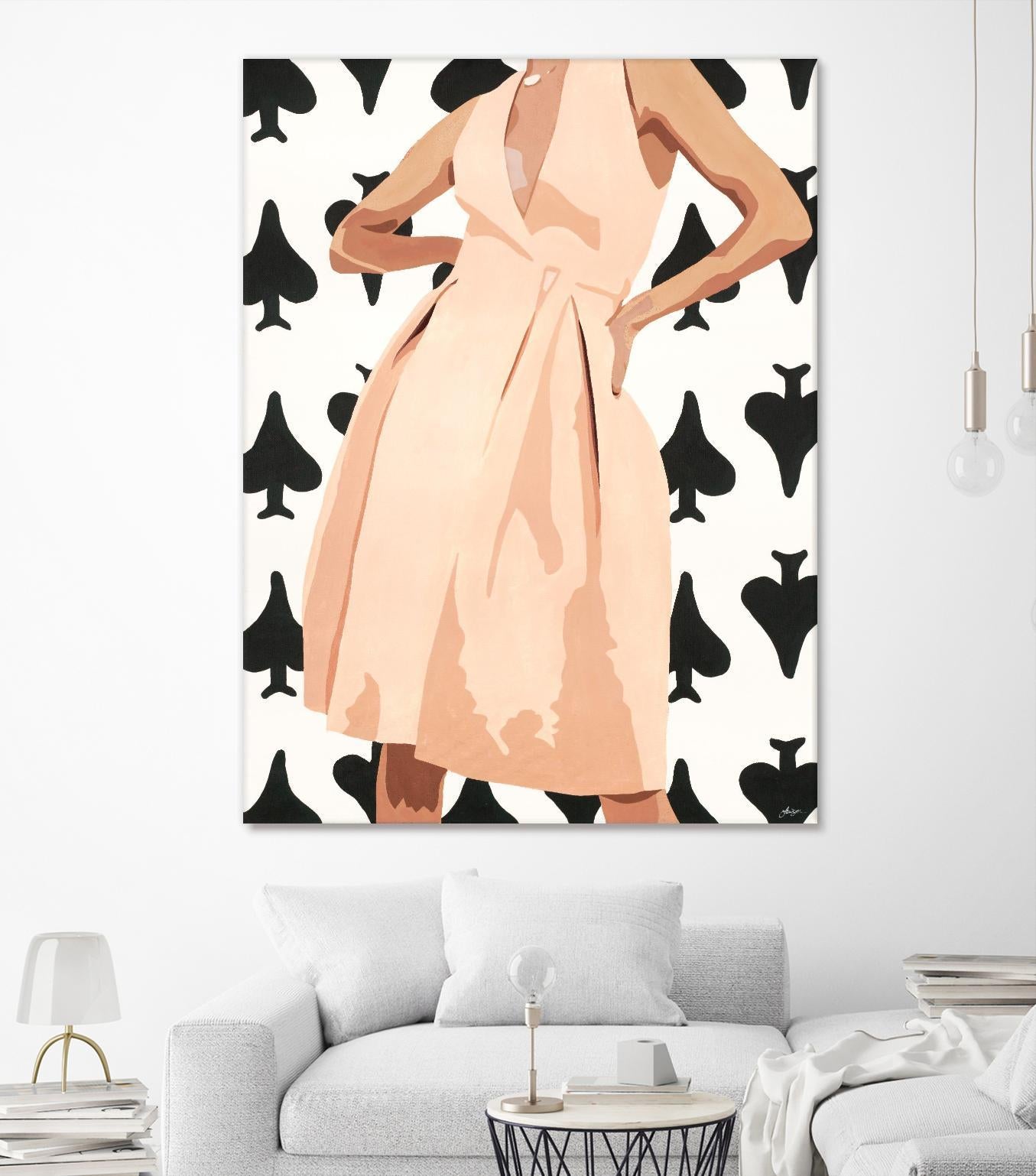 Ms. Thing In Spades by Beth Ann Lawson on GIANT ART - whites & creams figurative woman