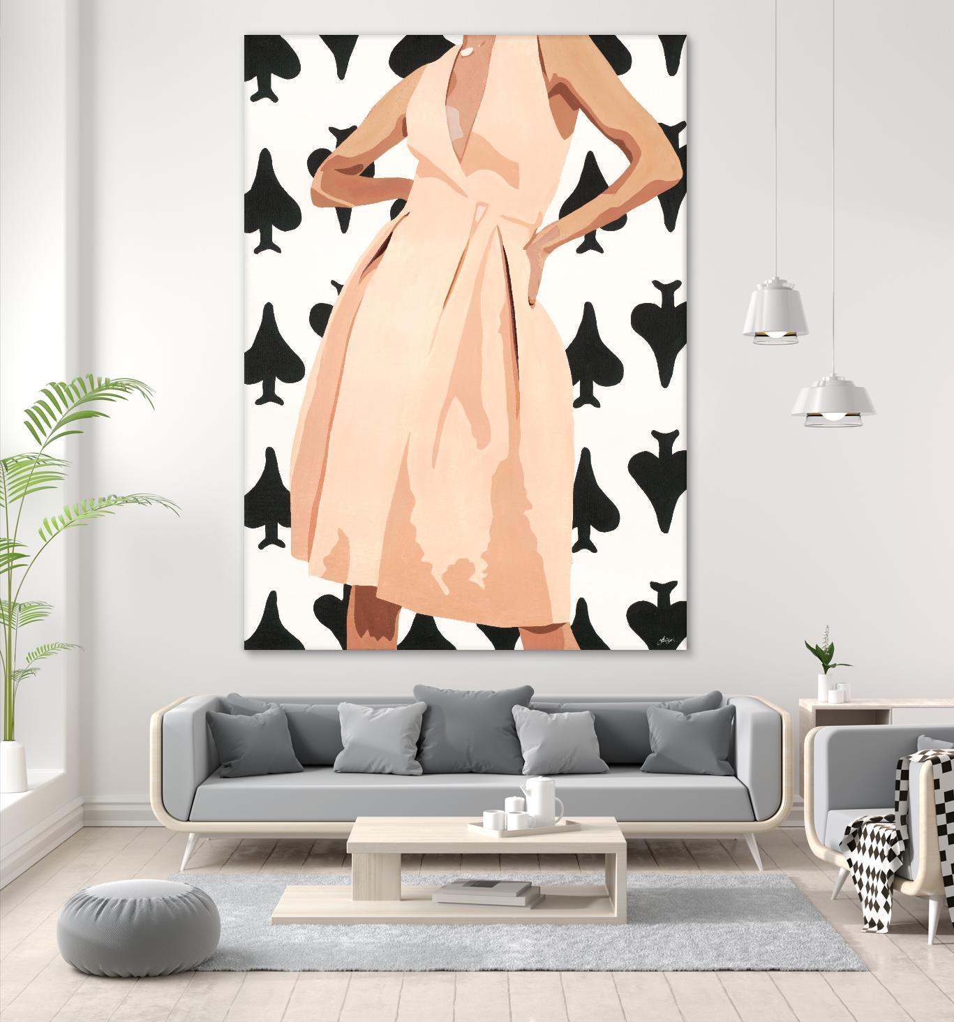 Ms. Thing In Spades by Beth Ann Lawson on GIANT ART - whites & creams figurative woman