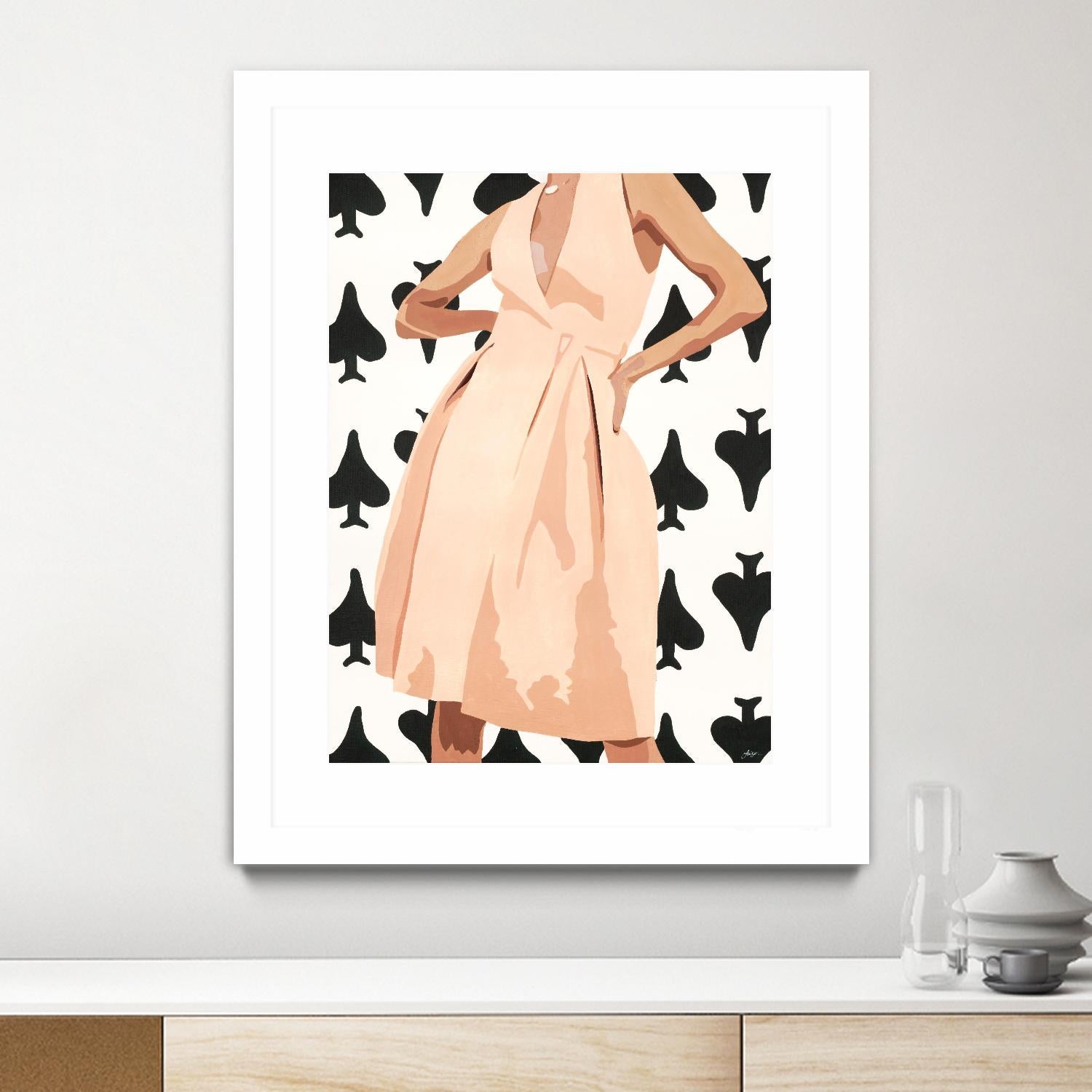 Ms. Thing In Spades by Beth Ann Lawson on GIANT ART - whites & creams figurative woman