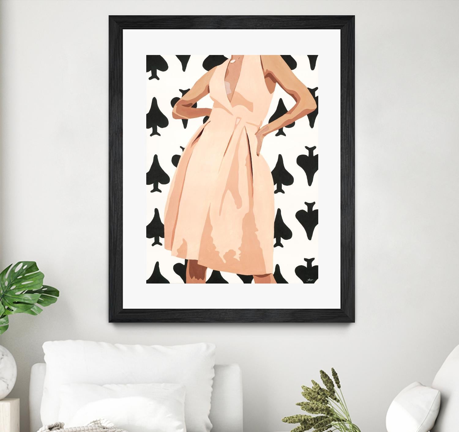 Ms. Thing In Spades by Beth Ann Lawson on GIANT ART - whites & creams figurative woman