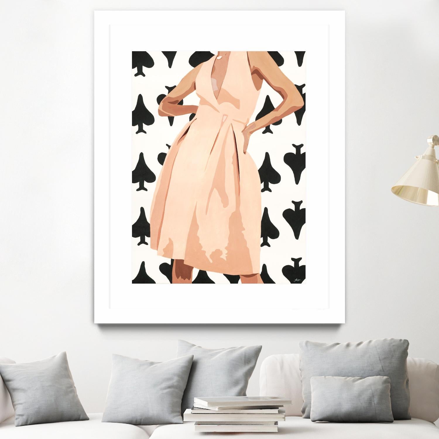 Ms. Thing In Spades by Beth Ann Lawson on GIANT ART - whites & creams figurative woman