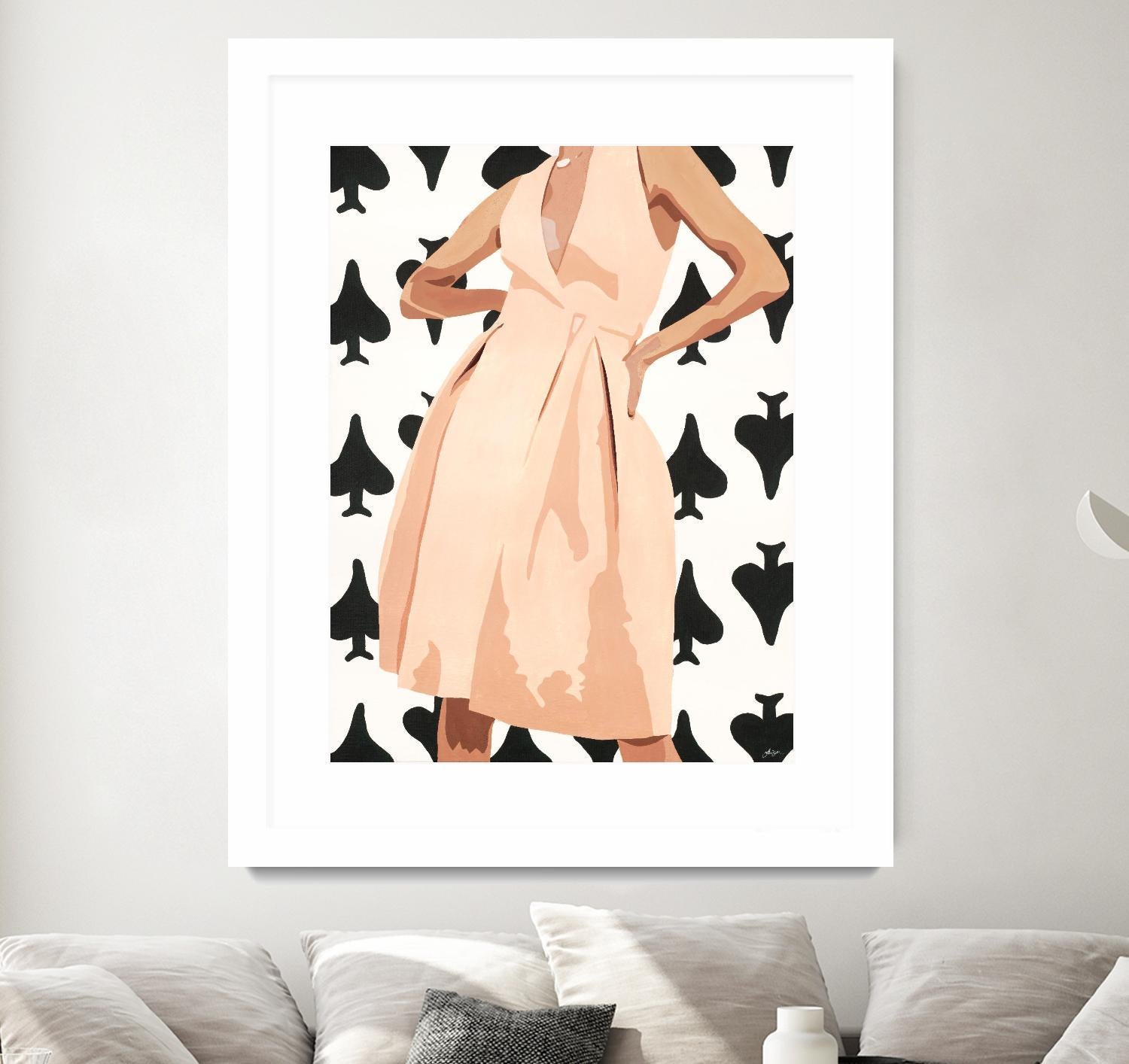 Ms. Thing In Spades by Beth Ann Lawson on GIANT ART - whites & creams figurative woman