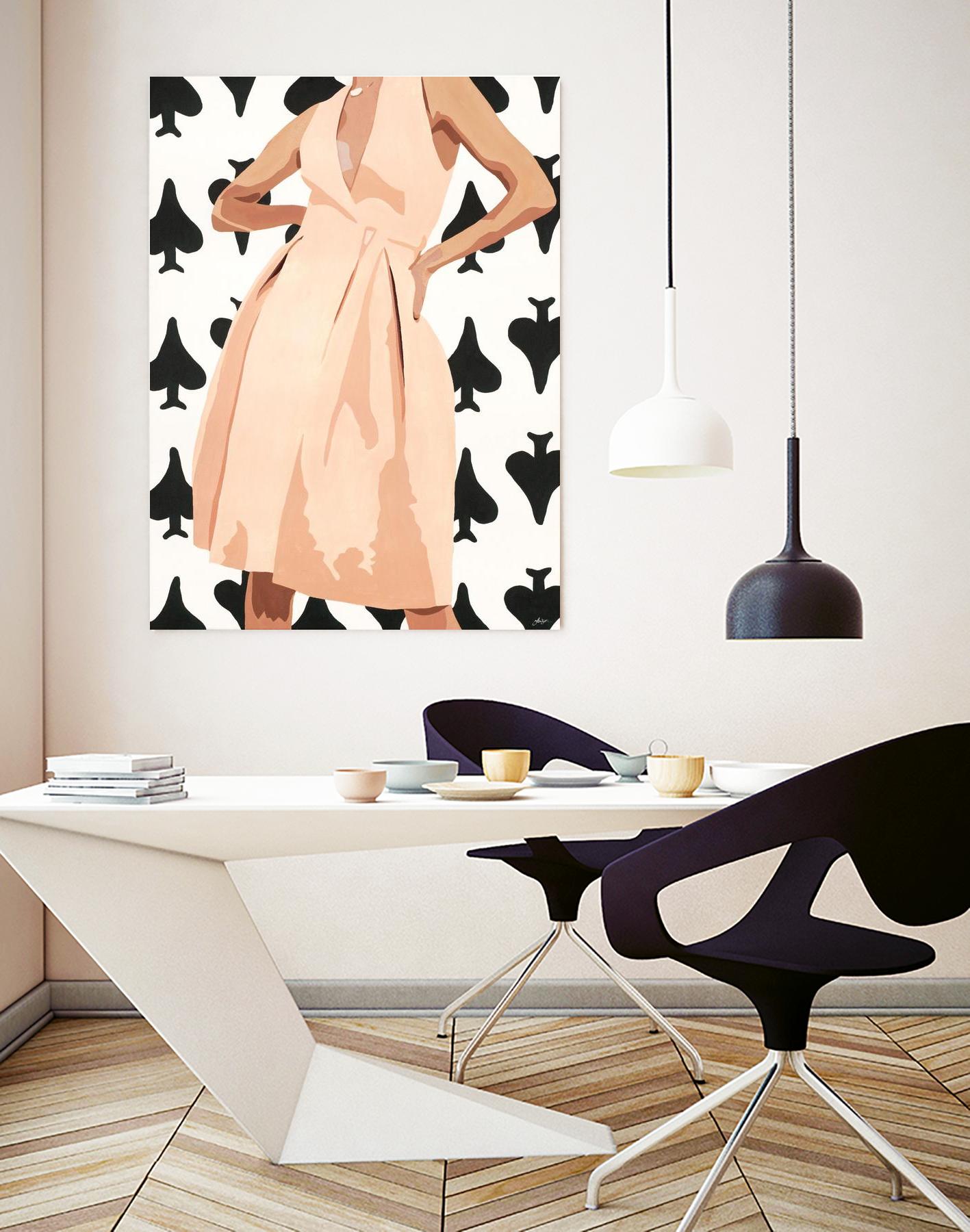 Ms. Thing In Spades by Beth Ann Lawson on GIANT ART - whites & creams figurative woman