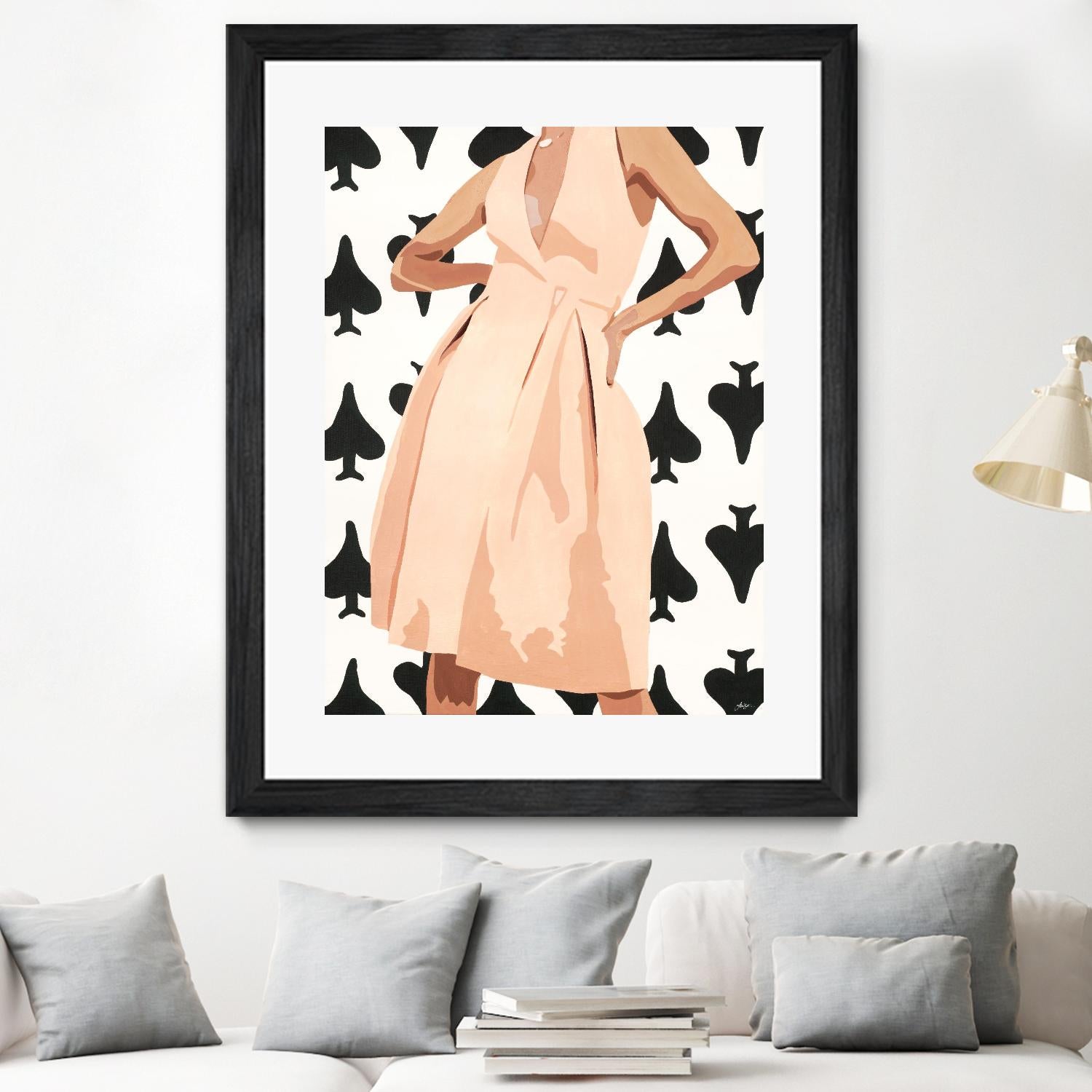 Ms. Thing In Spades by Beth Ann Lawson on GIANT ART - whites & creams figurative woman