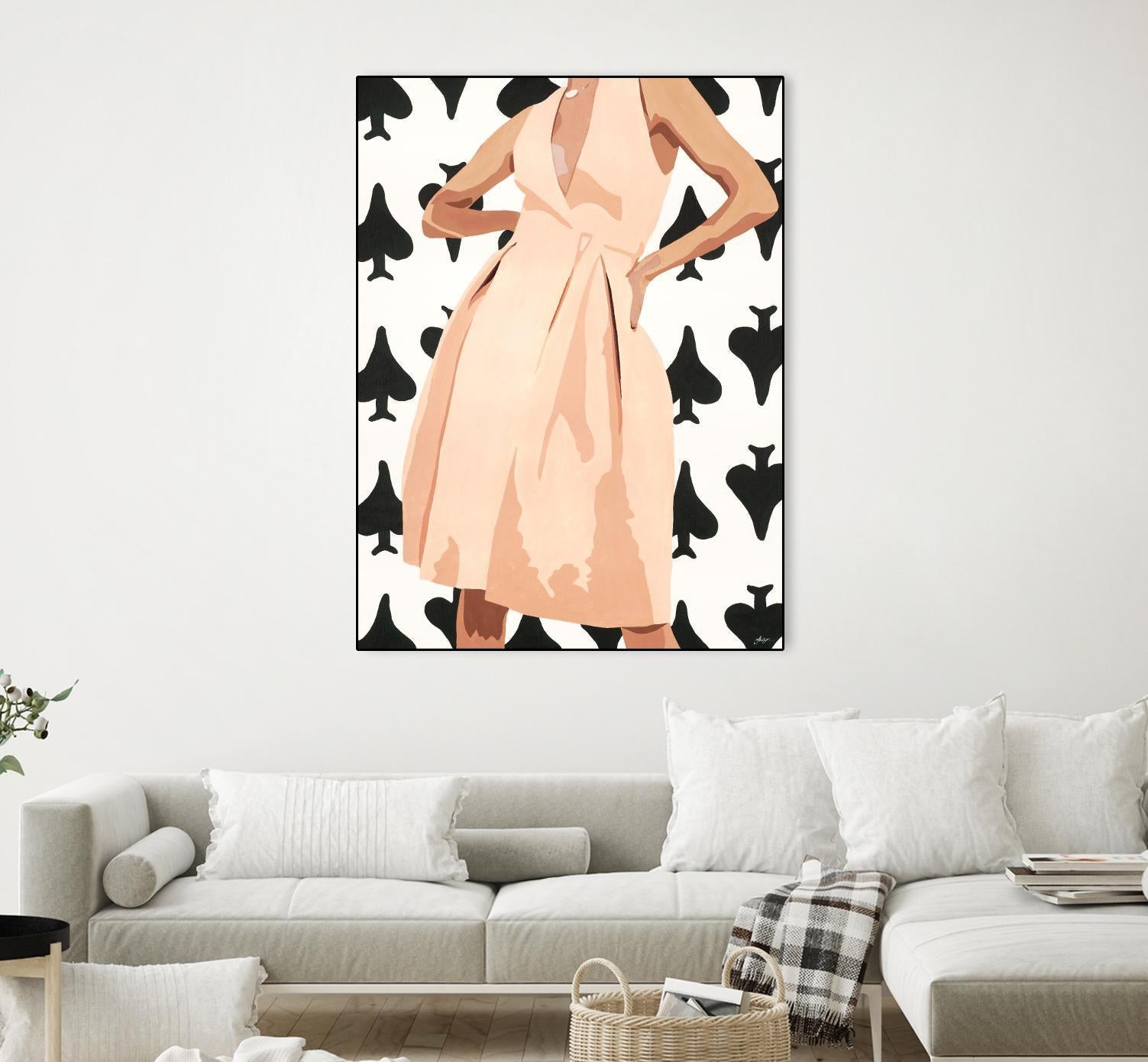 Ms. Thing In Spades by Beth Ann Lawson on GIANT ART - whites & creams figurative woman