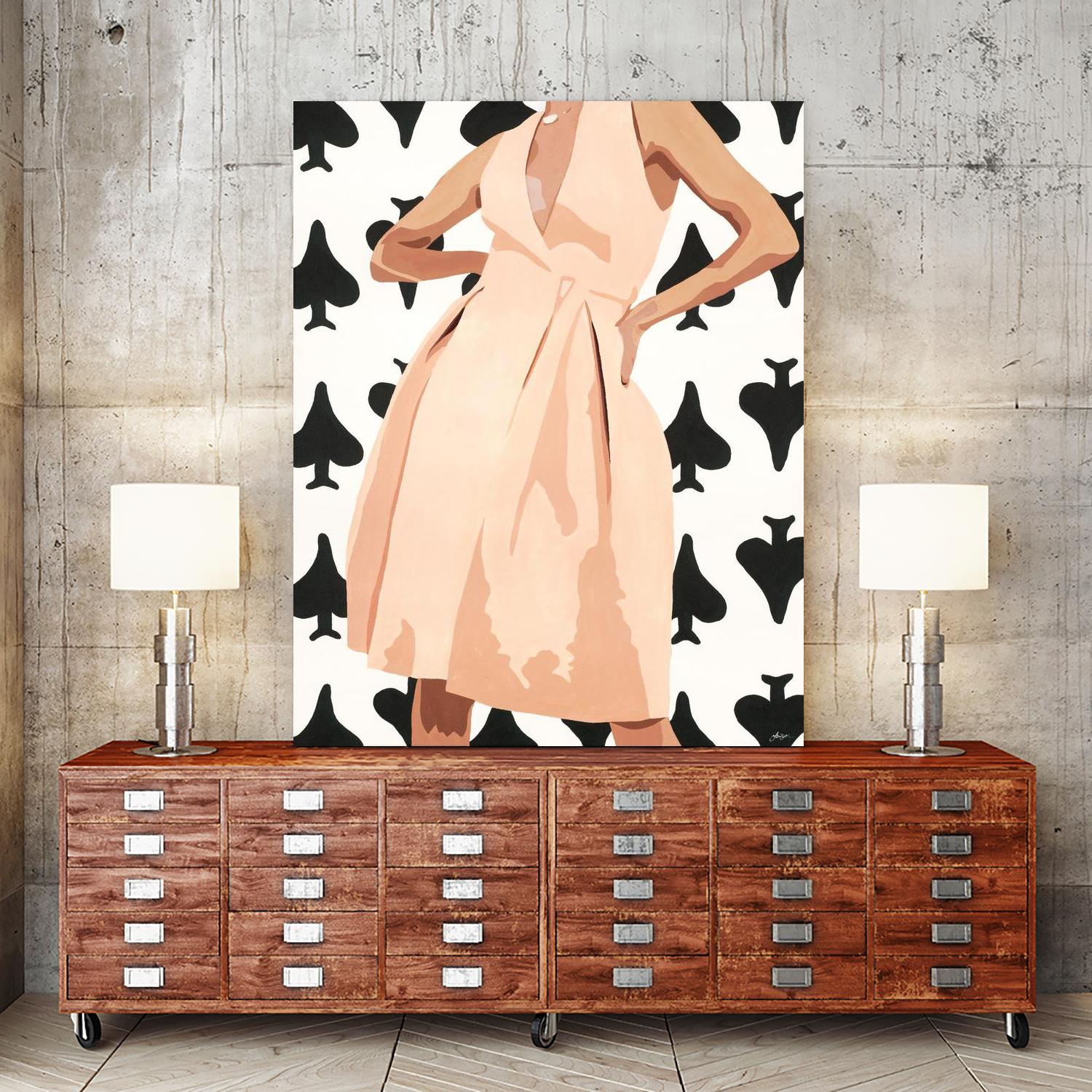 Ms. Thing In Spades by Beth Ann Lawson on GIANT ART - whites & creams figurative woman