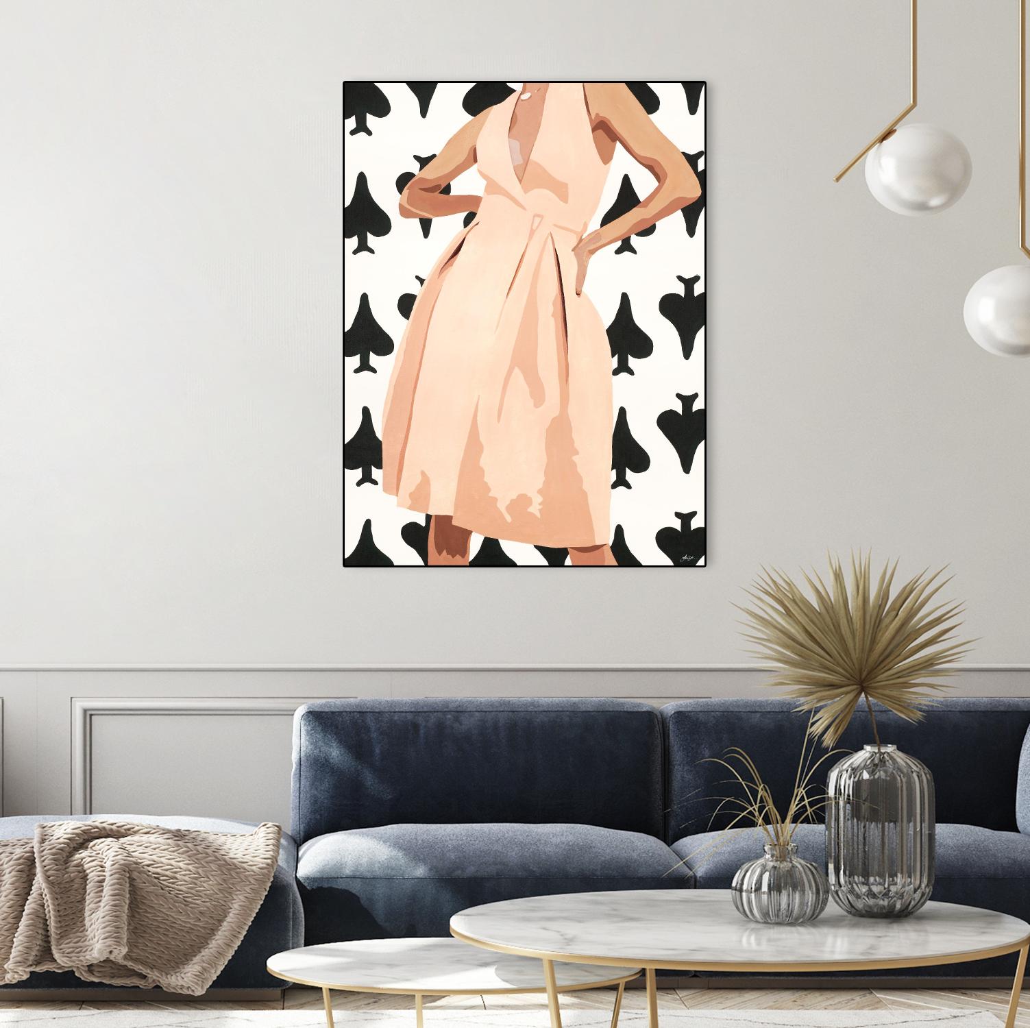 Ms. Thing In Spades by Beth Ann Lawson on GIANT ART - whites & creams figurative woman