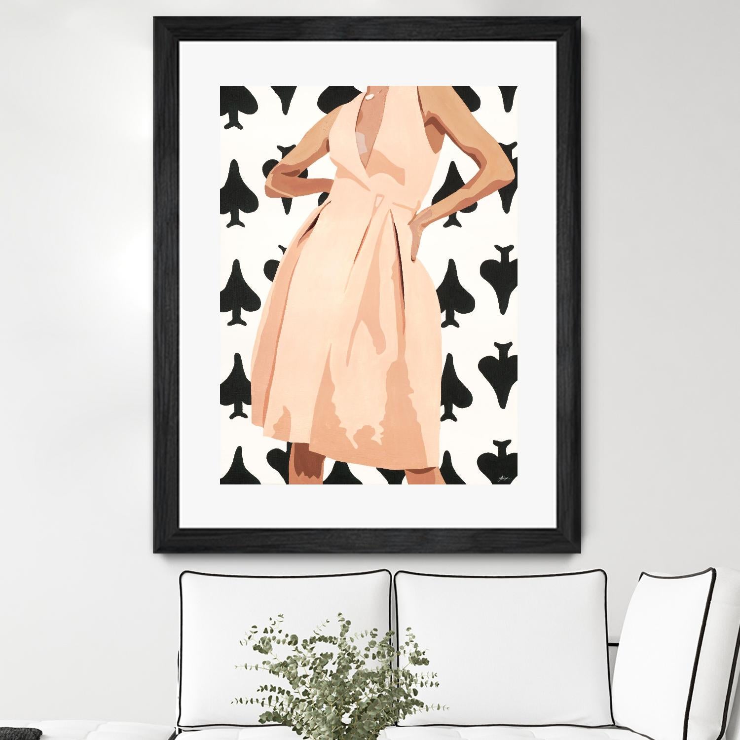 Ms. Thing In Spades by Beth Ann Lawson on GIANT ART - whites & creams figurative woman