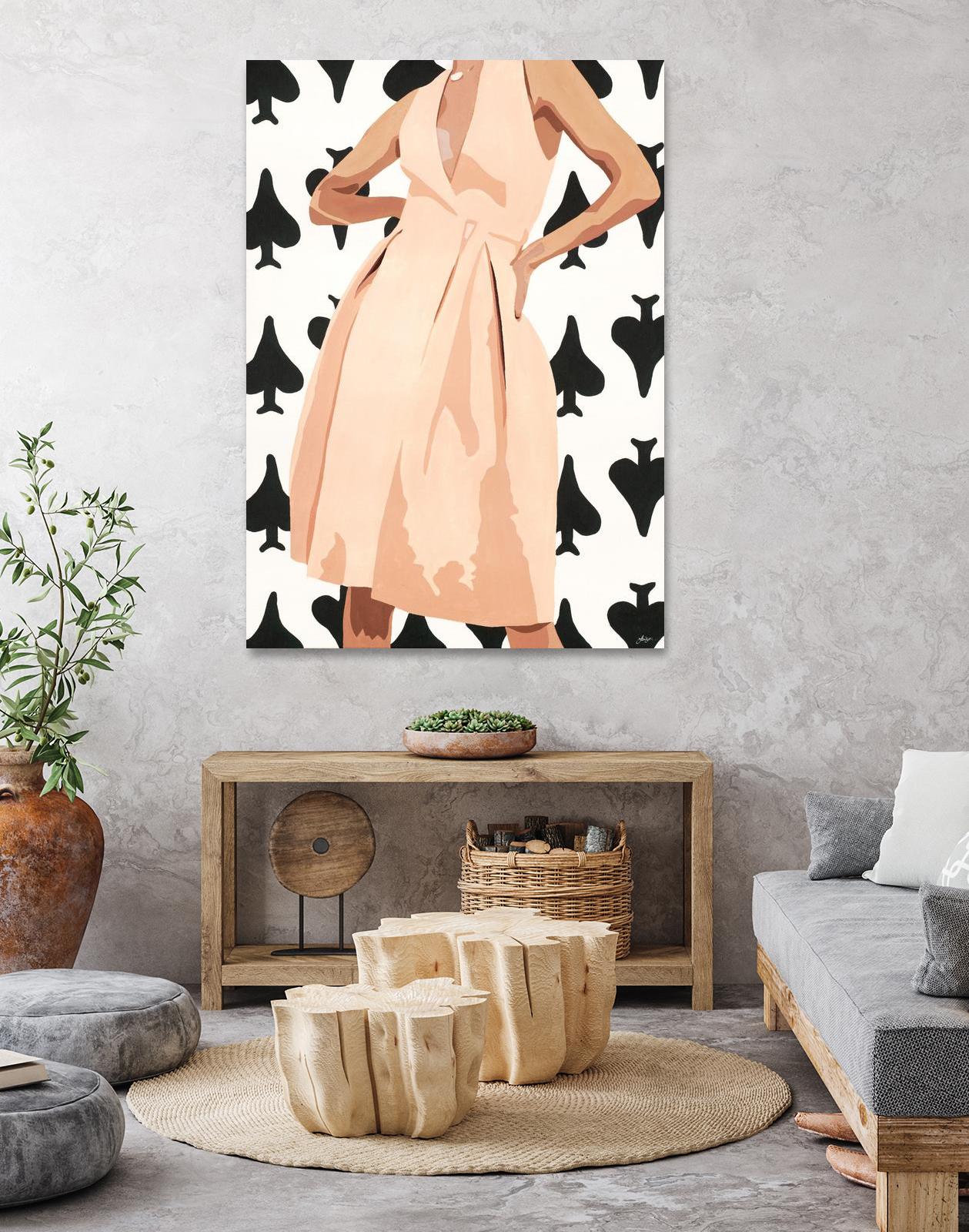 Ms. Thing In Spades by Beth Ann Lawson on GIANT ART - whites & creams figurative woman