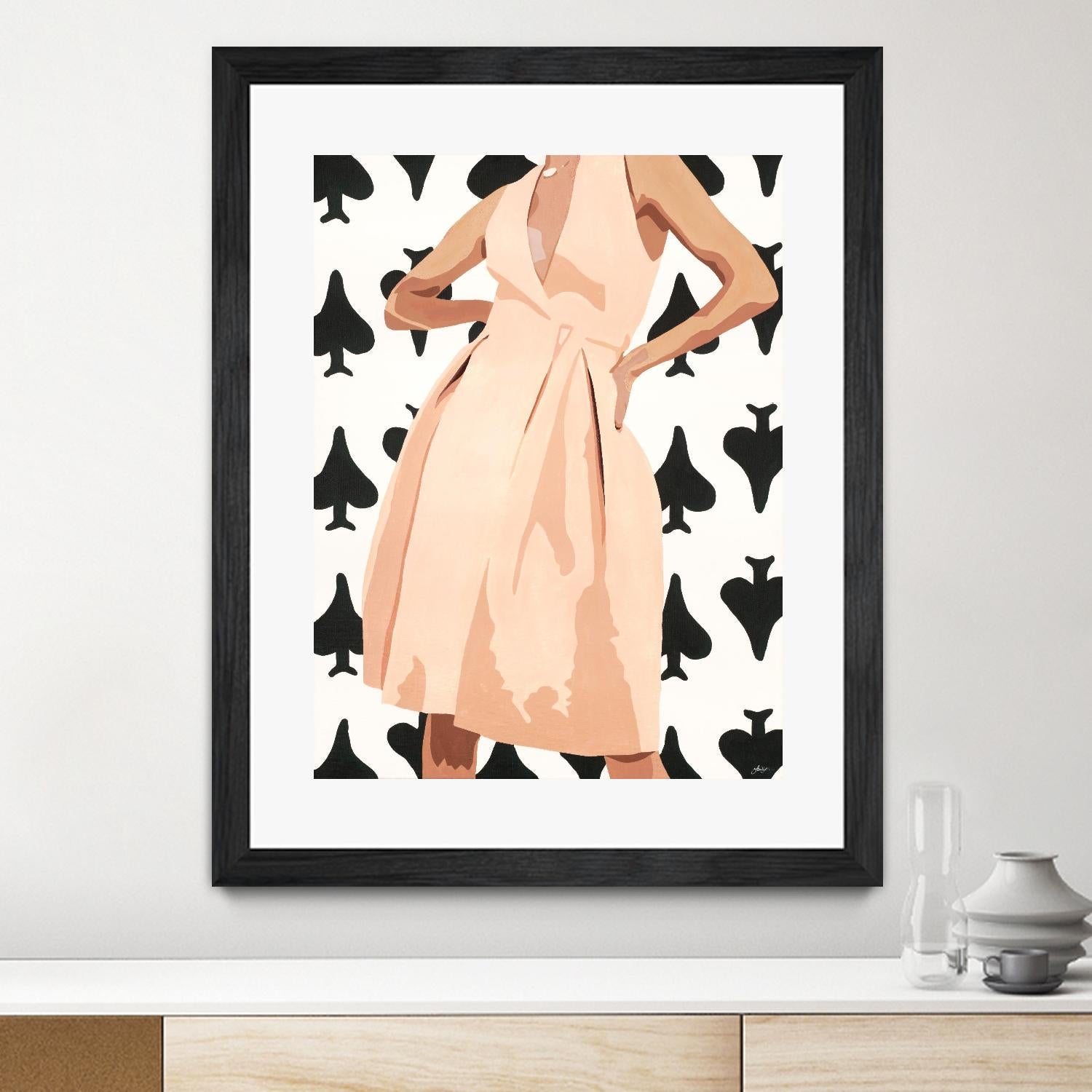 Ms. Thing In Spades by Beth Ann Lawson on GIANT ART - whites & creams figurative woman