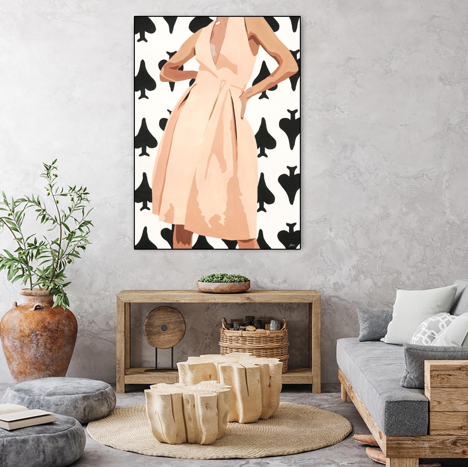 Ms. Thing In Spades by Beth Ann Lawson on GIANT ART - whites & creams figurative woman