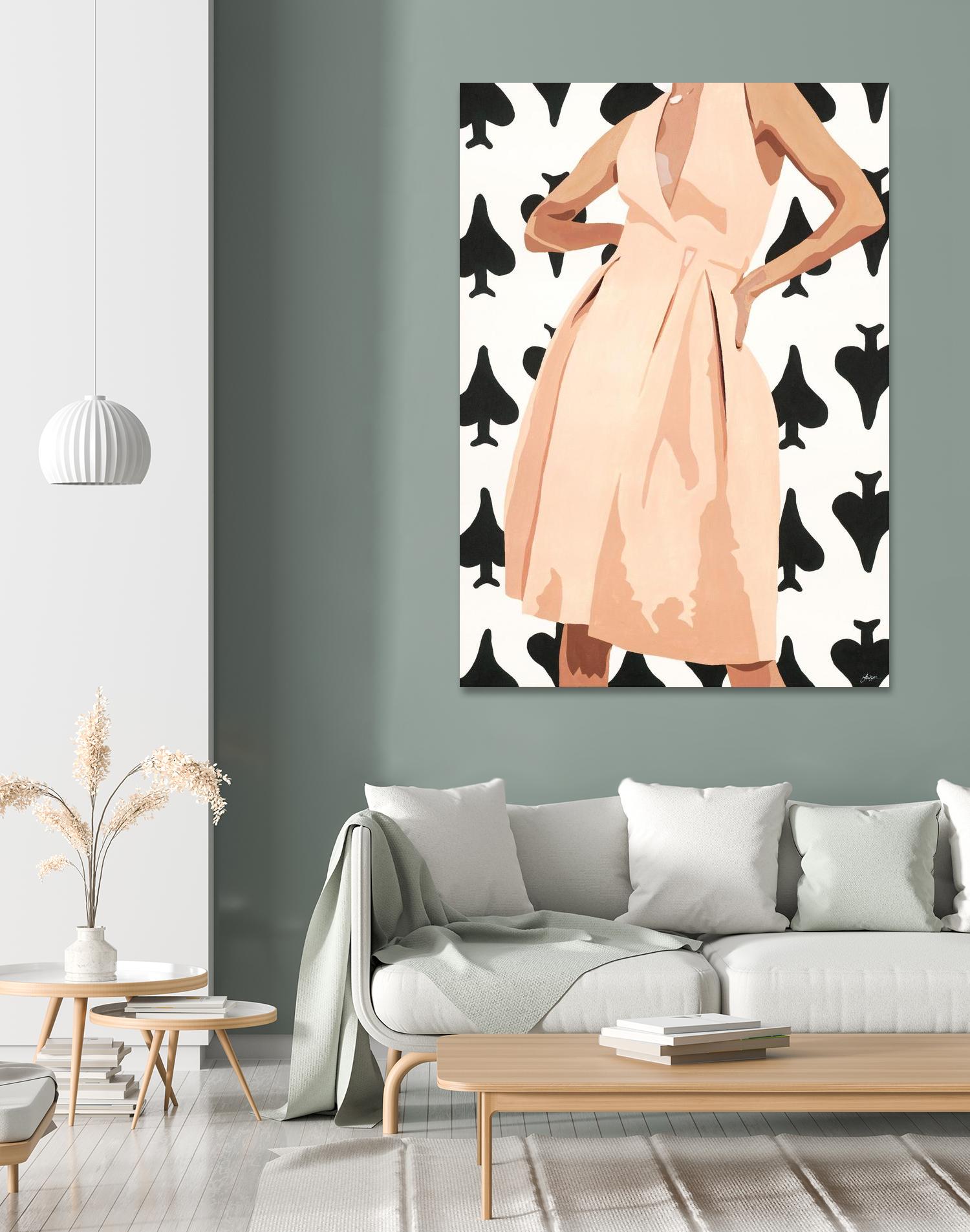 Ms. Thing In Spades by Beth Ann Lawson on GIANT ART - whites & creams figurative woman