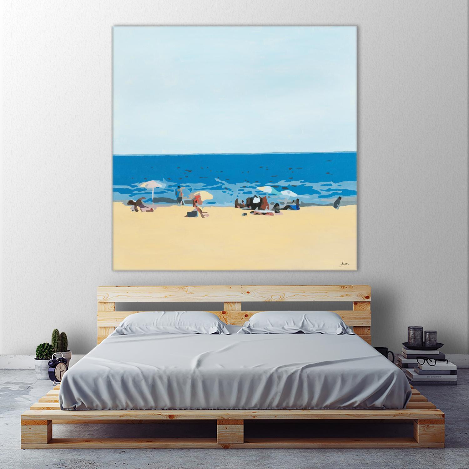 A Day At The Beach by Beth Ann Lawson on GIANT ART - blues coastal beach
