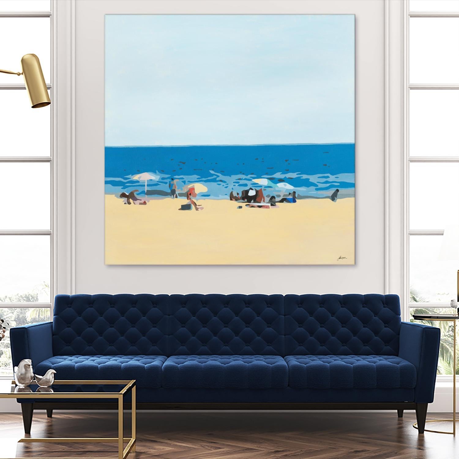 A Day At The Beach by Beth Ann Lawson on GIANT ART - blues coastal beach
