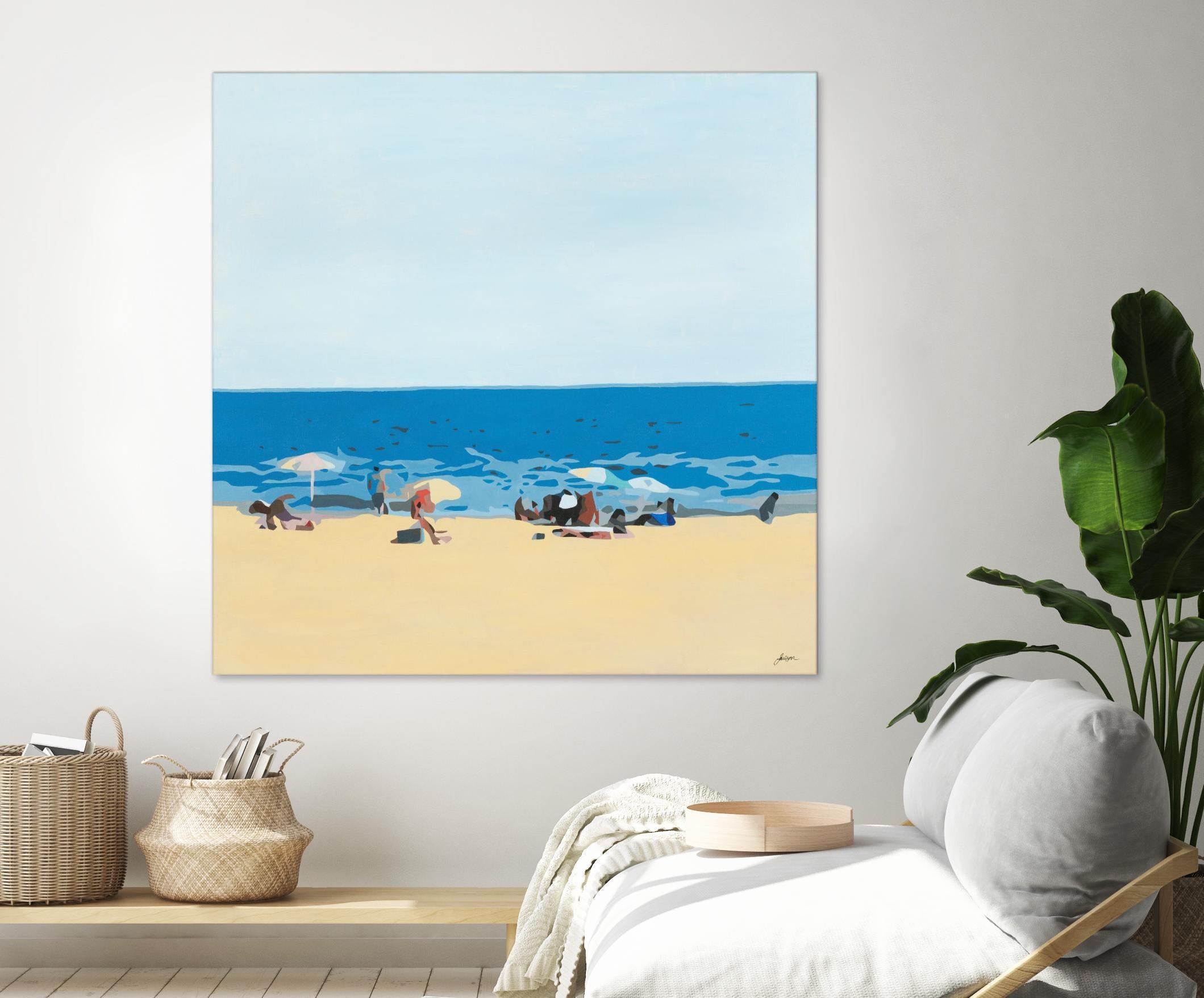 A Day At The Beach by Beth Ann Lawson on GIANT ART - blues coastal beach