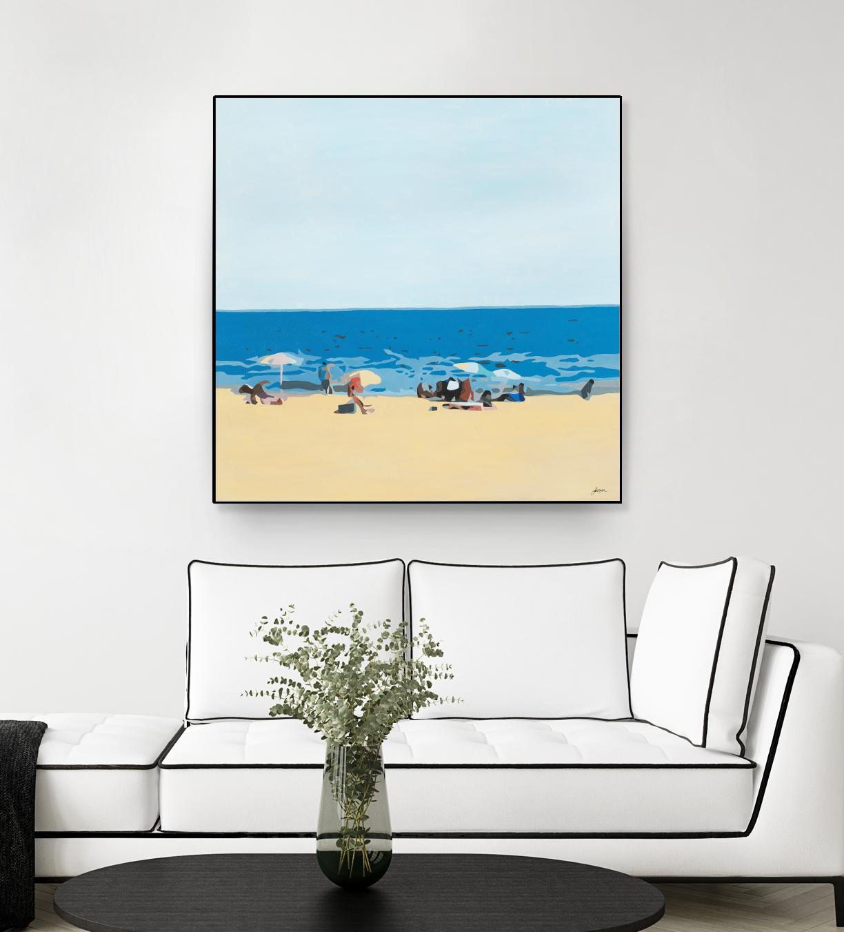 A Day At The Beach by Beth Ann Lawson on GIANT ART - blues coastal beach
