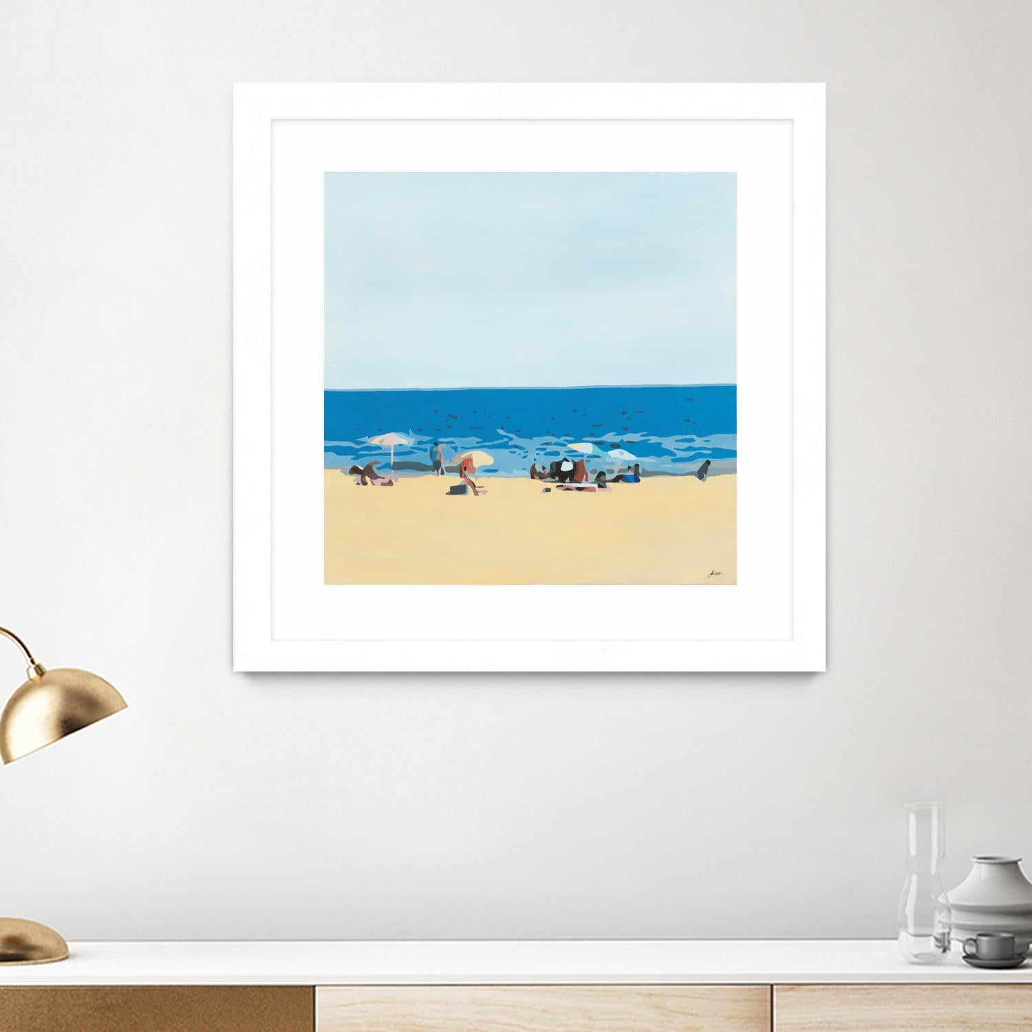 A Day At The Beach by Beth Ann Lawson on GIANT ART - blues coastal beach
