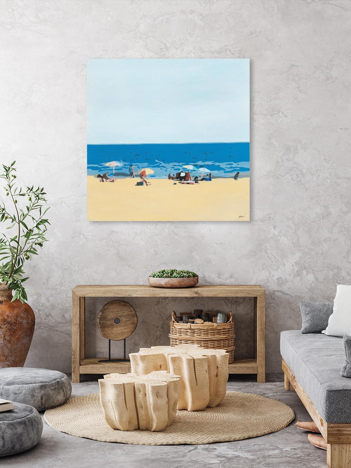 A Day At The Beach by Beth Ann Lawson on GIANT ART - beige coastal sand