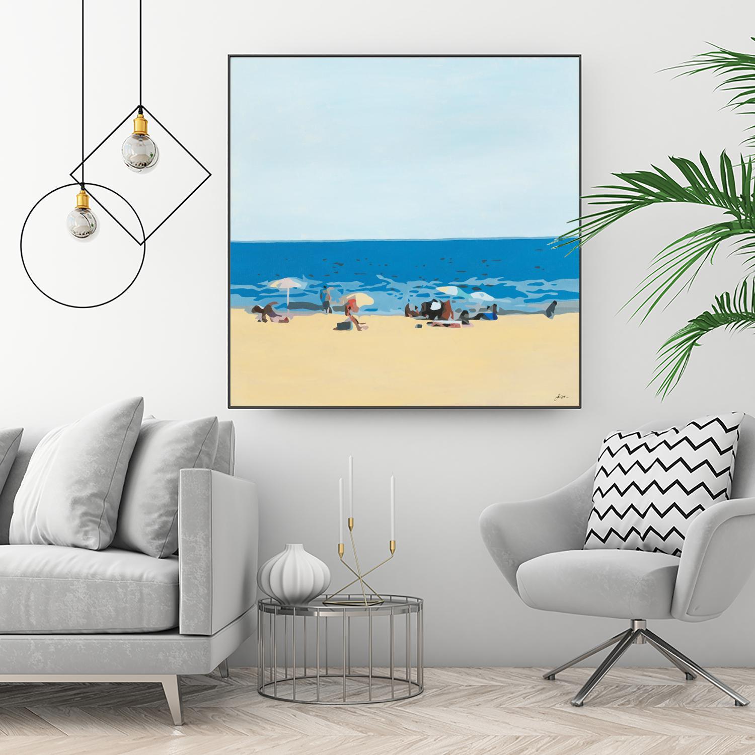A Day At The Beach by Beth Ann Lawson on GIANT ART - blues coastal beach