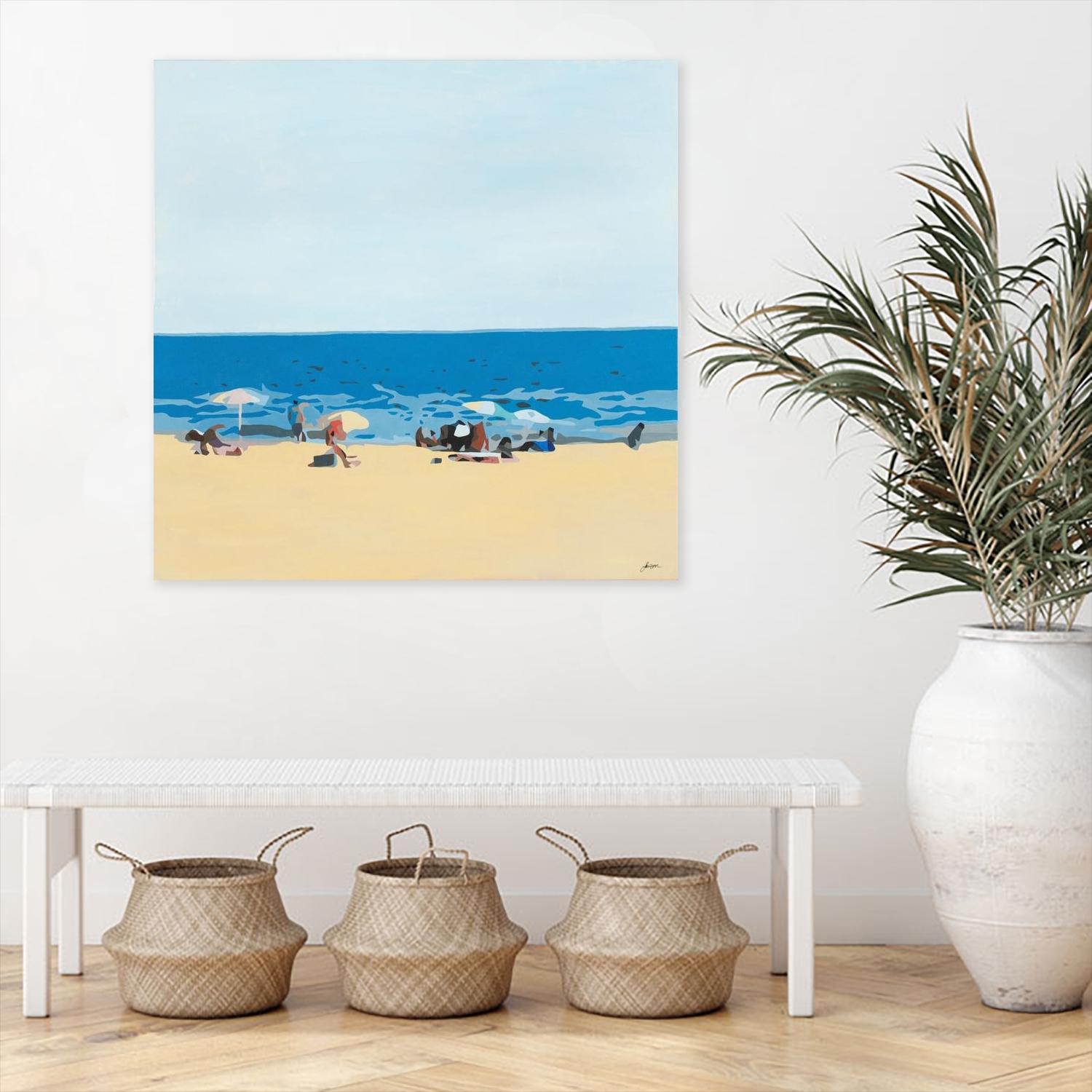 A Day At The Beach by Beth Ann Lawson on GIANT ART - beige coastal sand