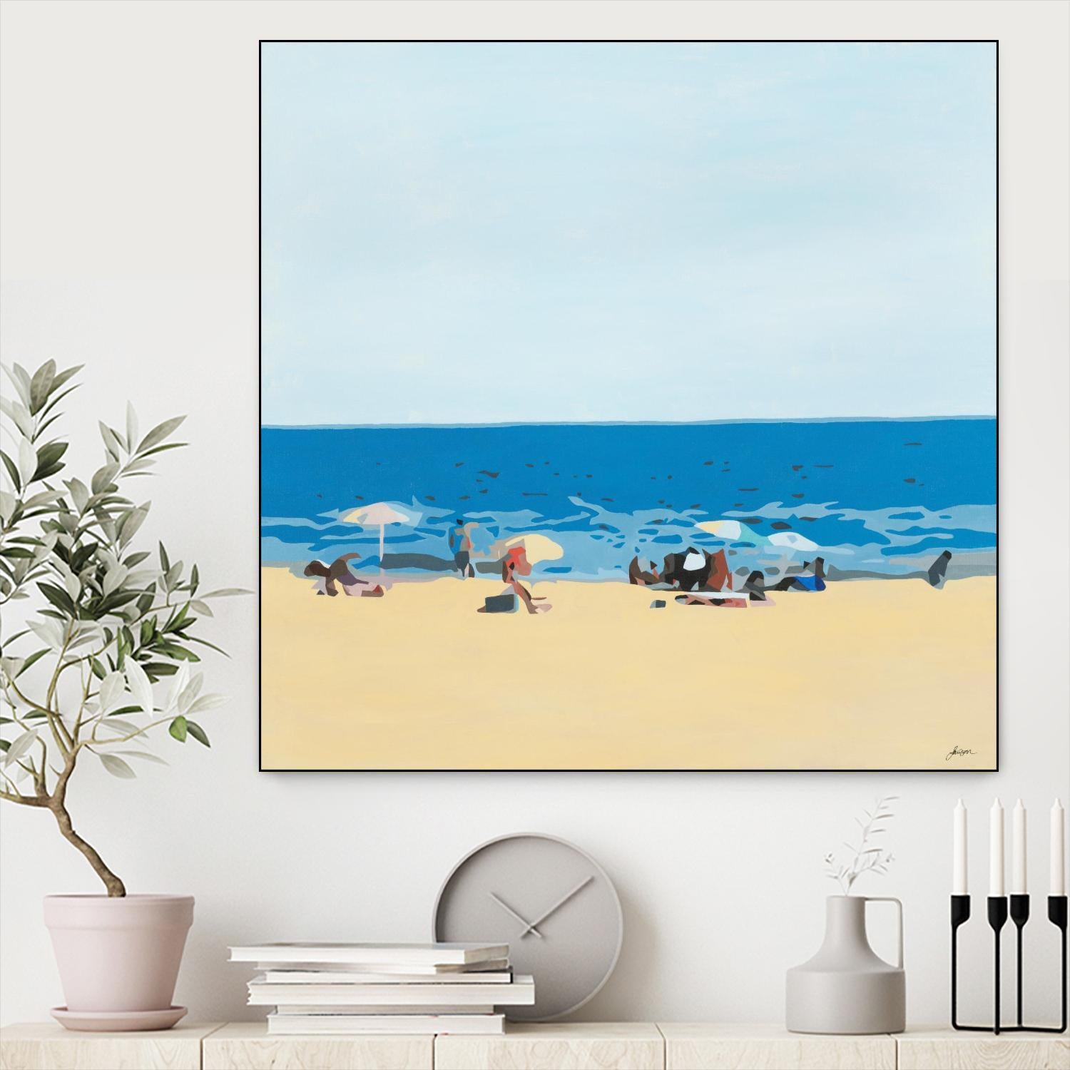 A Day At The Beach by Beth Ann Lawson on GIANT ART - blues coastal beach