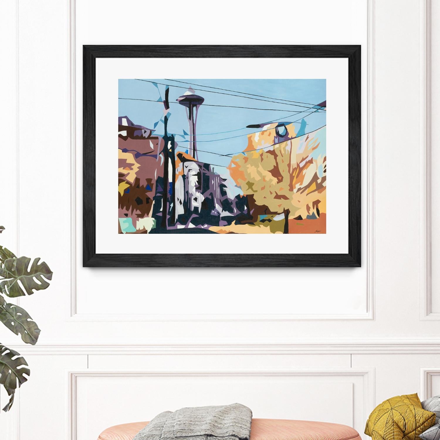 Eye Of The Needle by Beth Ann Lawson on GIANT ART - blues cityscapes space needle