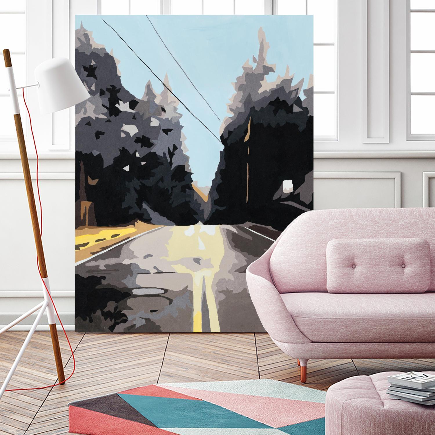 The Road Less Traveled by Beth Ann Lawson on GIANT ART - black scenic street