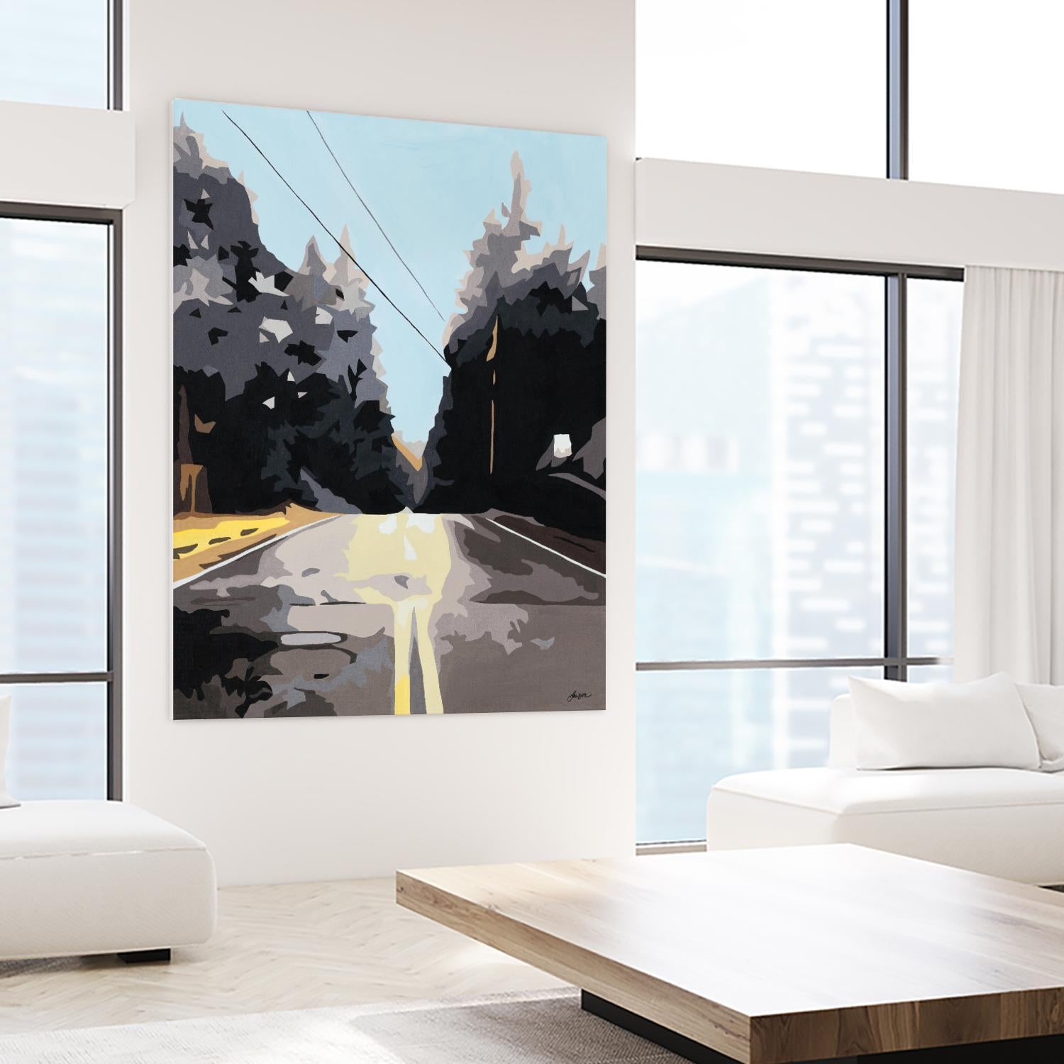 The Road Less Traveled by Beth Ann Lawson on GIANT ART - black scenic street