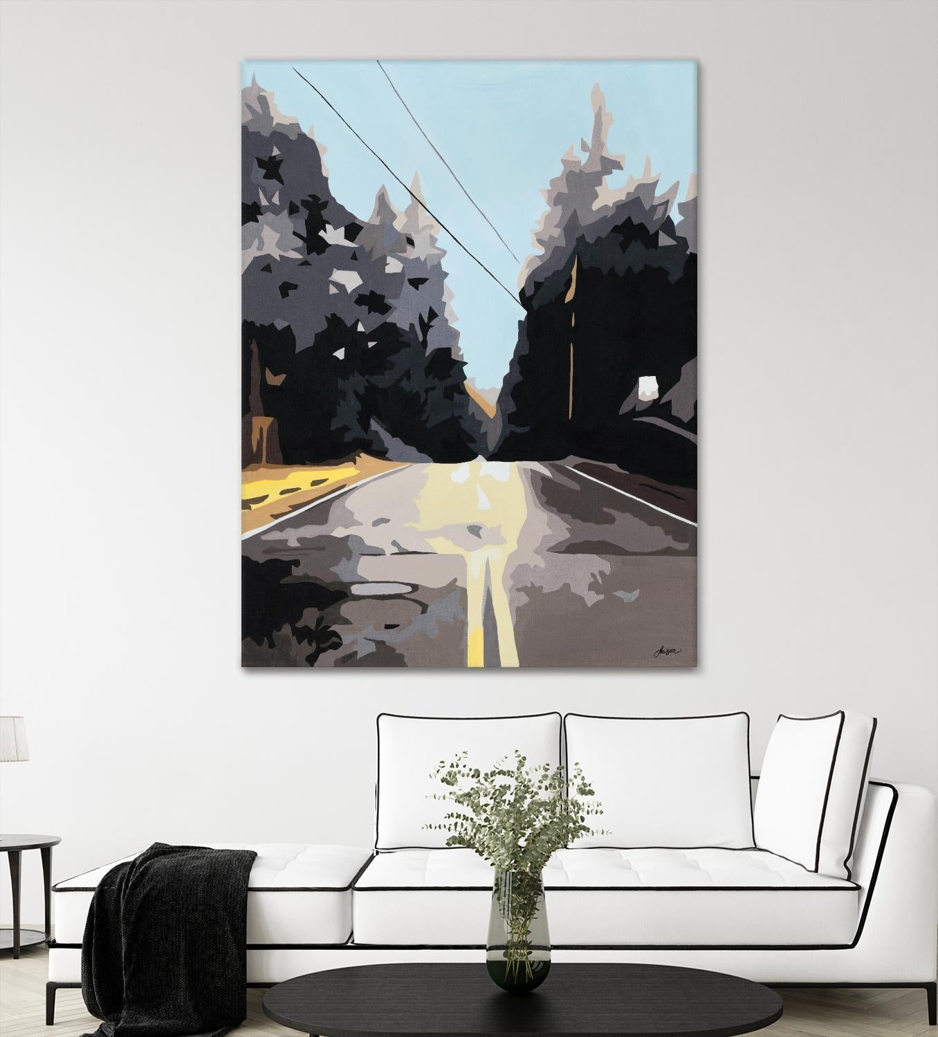 The Road Less Traveled by Beth Ann Lawson on GIANT ART - black scenic street