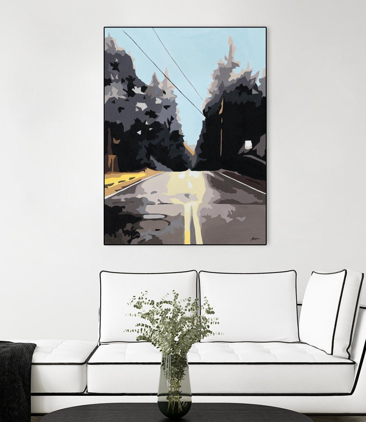 The Road Less Traveled by Beth Ann Lawson on GIANT ART - black scenic street