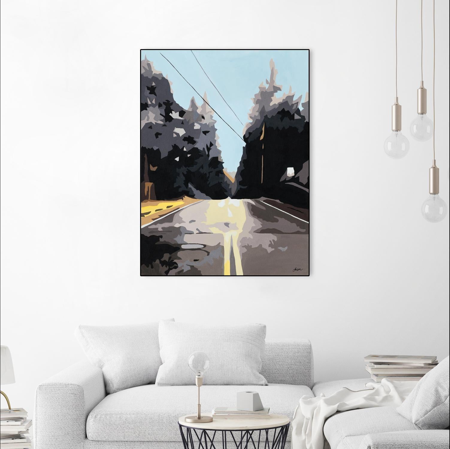 The Road Less Traveled by Beth Ann Lawson on GIANT ART - black scenic street