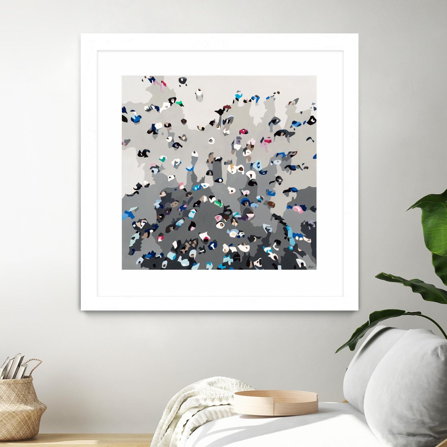 Crowd Sourcing by Beth Ann Lawson on GIANT ART - grays figurative crowd