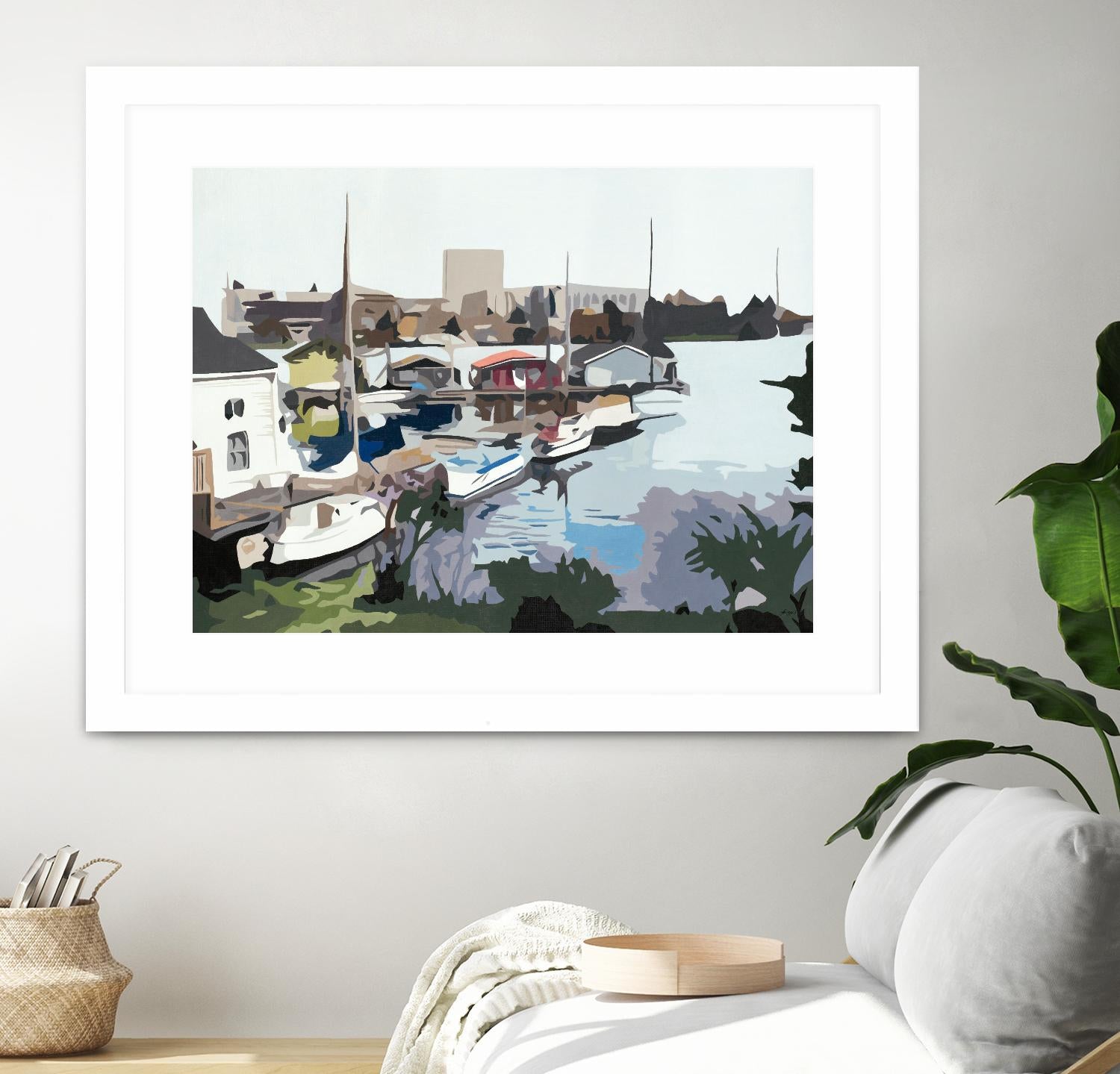 TUESDAY AFTERNOON ON PORTAGE BAY by Bethann Lawson on GIANT ART - blue coastal waterway