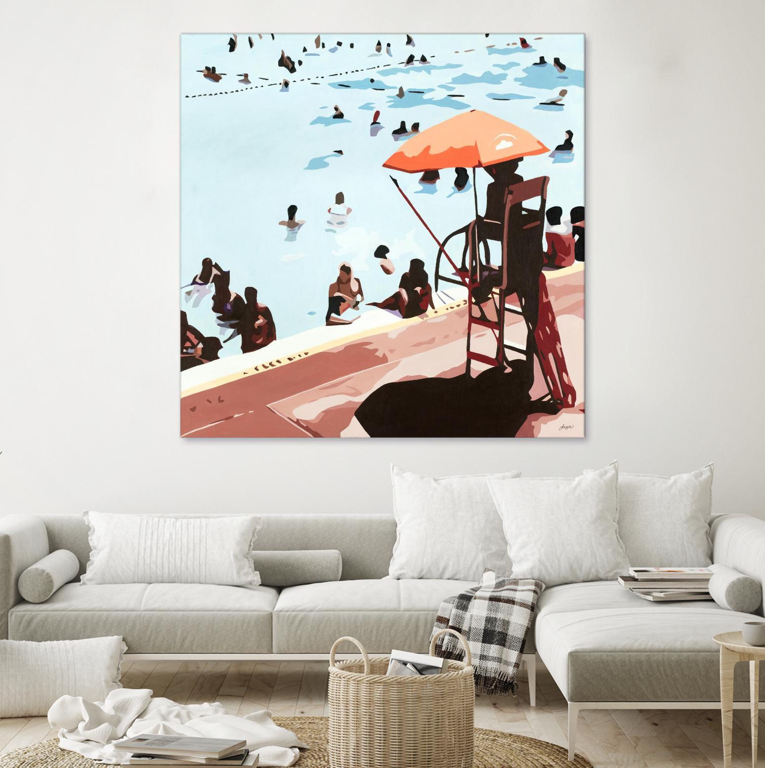 IT'S ALL GOING JUST SWIMMINGLY by Bethann Lawson on GIANT ART - blue coastal social