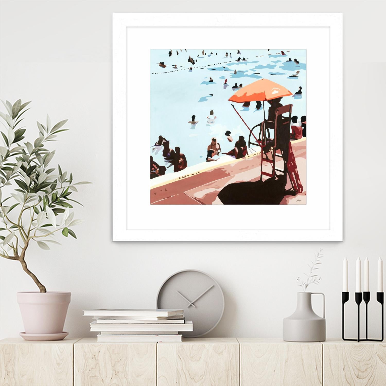 IT'S ALL GOING JUST SWIMMINGLY by Bethann Lawson on GIANT ART - blue coastal social