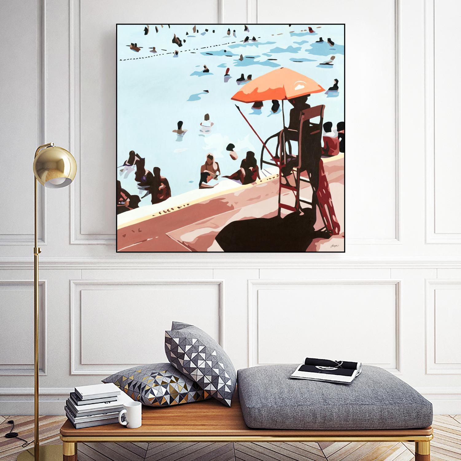 IT'S ALL GOING JUST SWIMMINGLY by Bethann Lawson on GIANT ART - blue coastal social