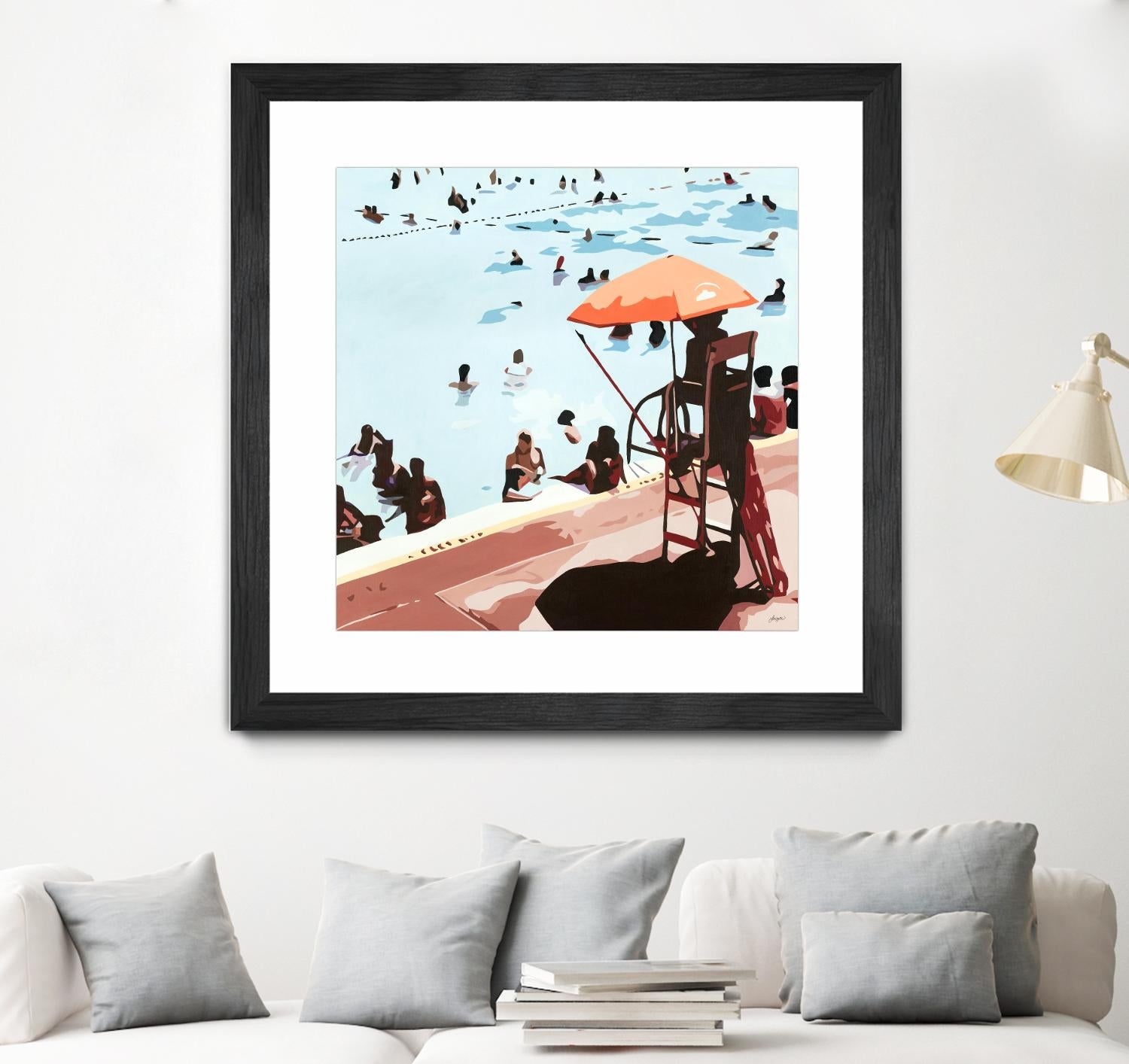 IT'S ALL GOING JUST SWIMMINGLY by Bethann Lawson on GIANT ART - blue coastal social