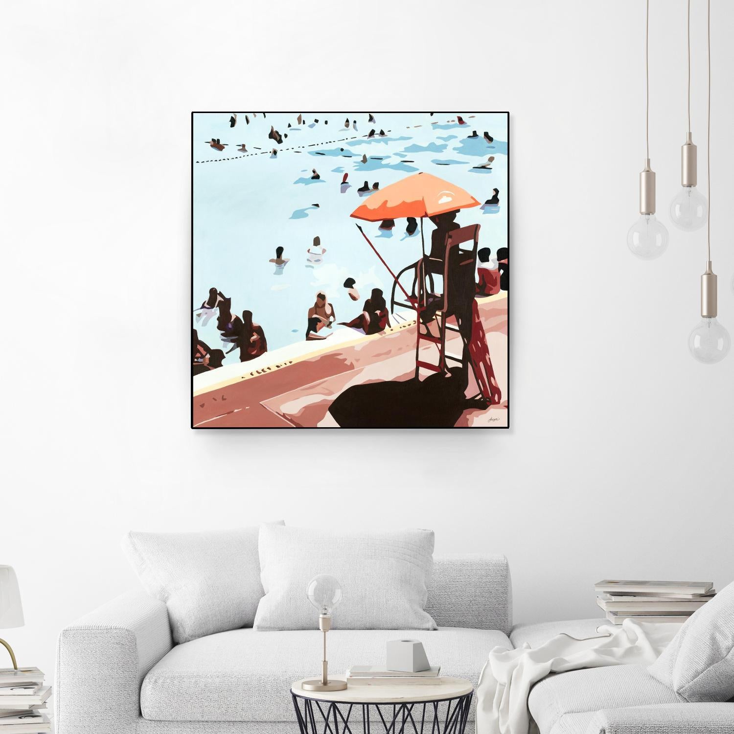 IT'S ALL GOING JUST SWIMMINGLY by Bethann Lawson on GIANT ART - blue coastal social