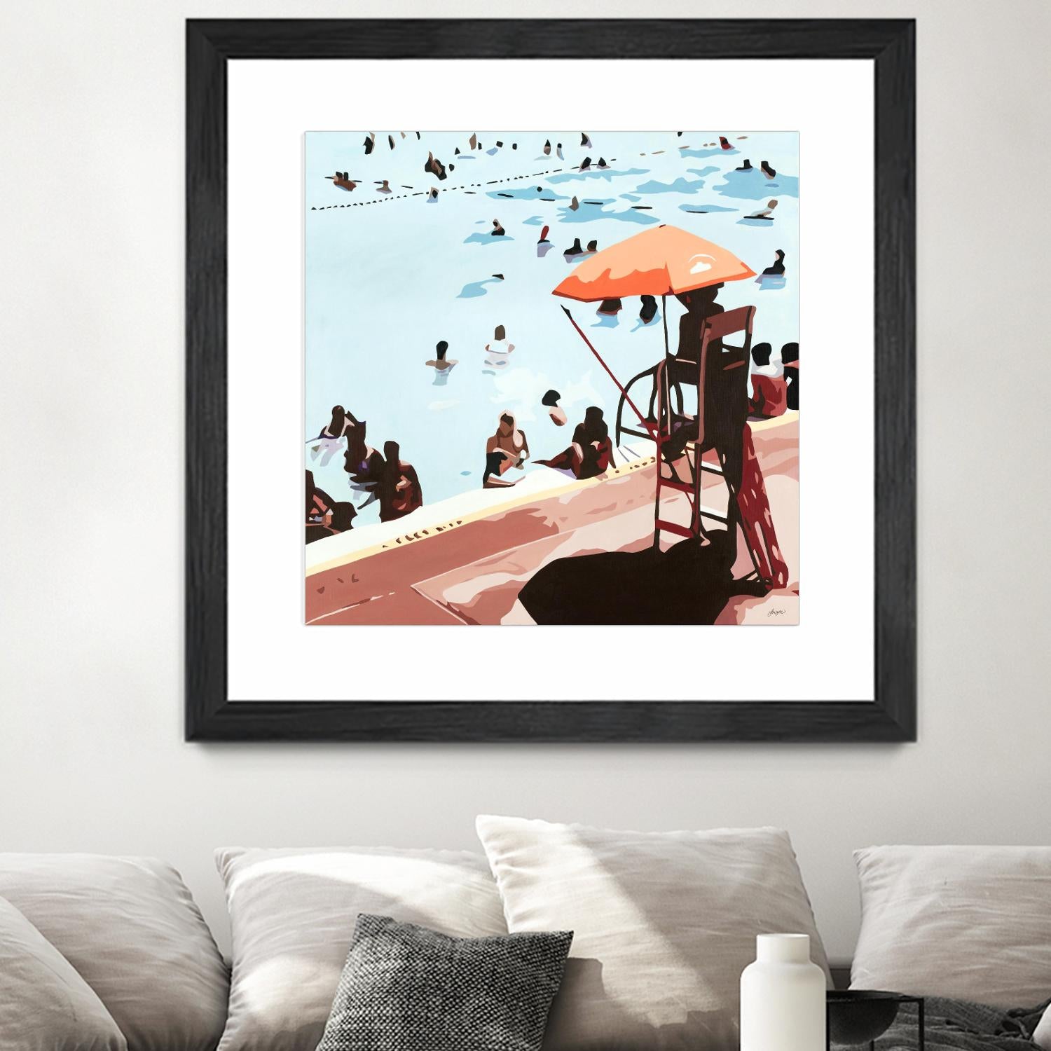 IT'S ALL GOING JUST SWIMMINGLY by Bethann Lawson on GIANT ART - blue coastal social