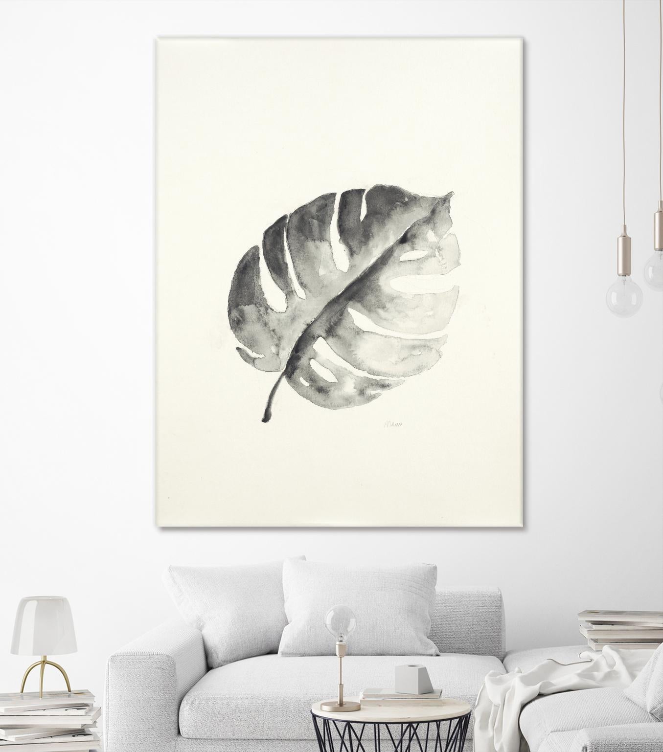 Black & White Palm I by Patti Mann on GIANT ART - grey botany