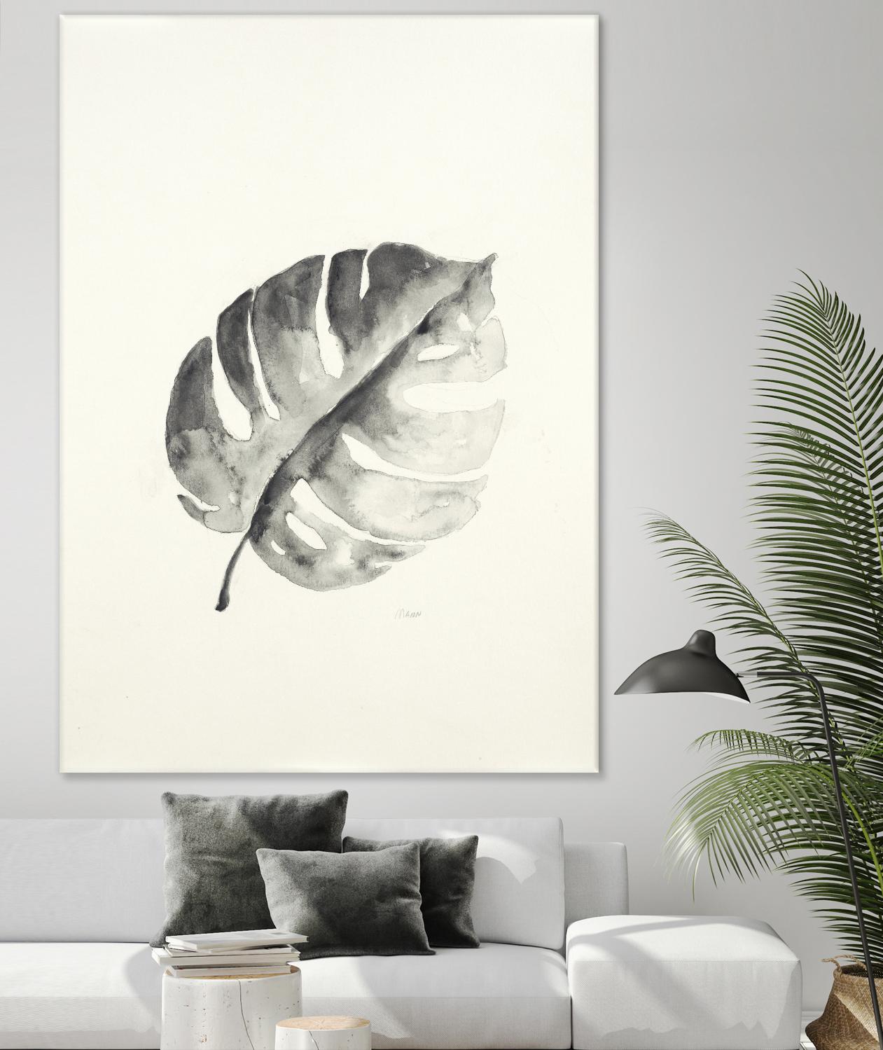 Black & White Palm I by Patti Mann on GIANT ART - grey botany