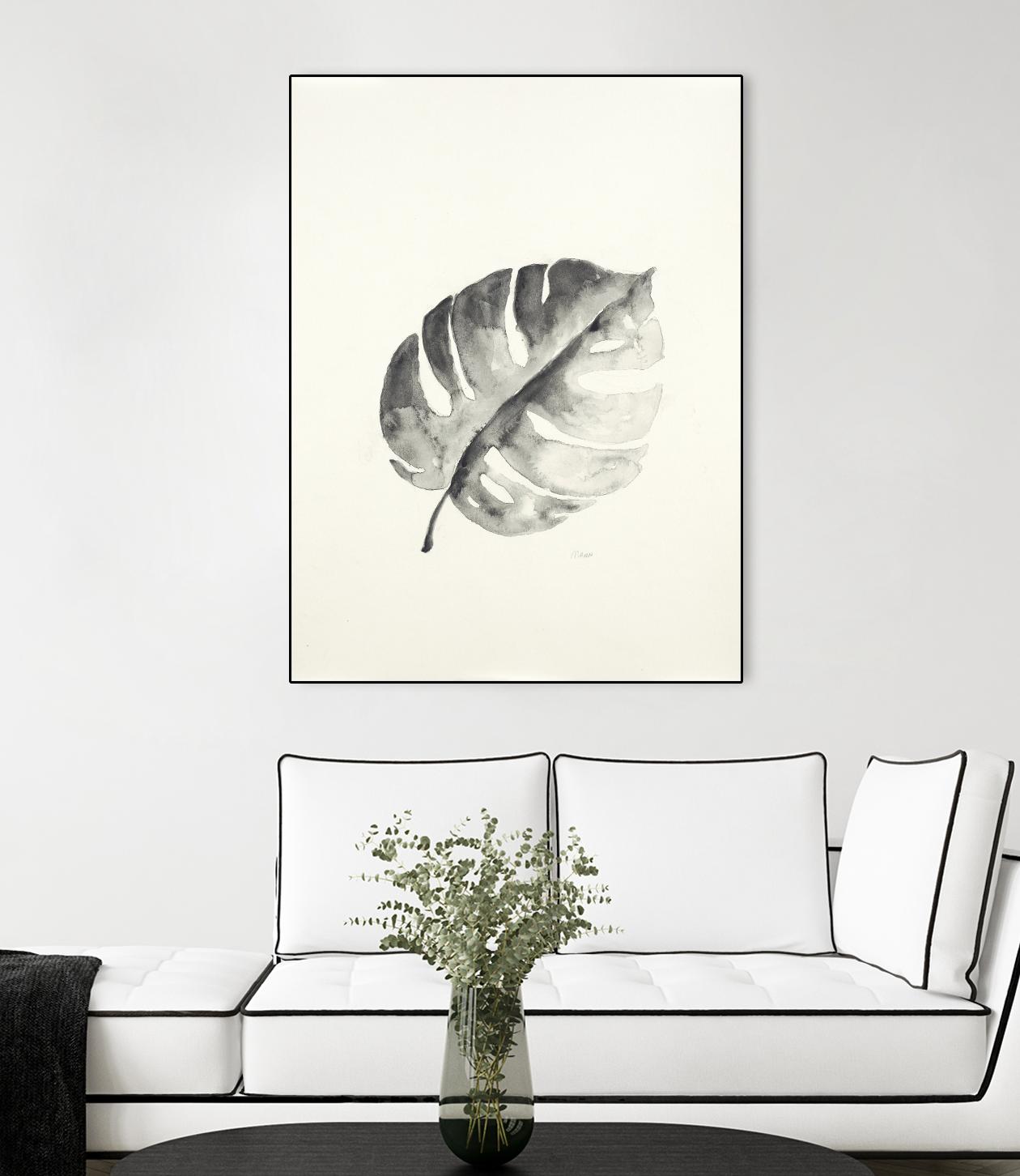 Black & White Palm I by Patti Mann on GIANT ART - grey botany