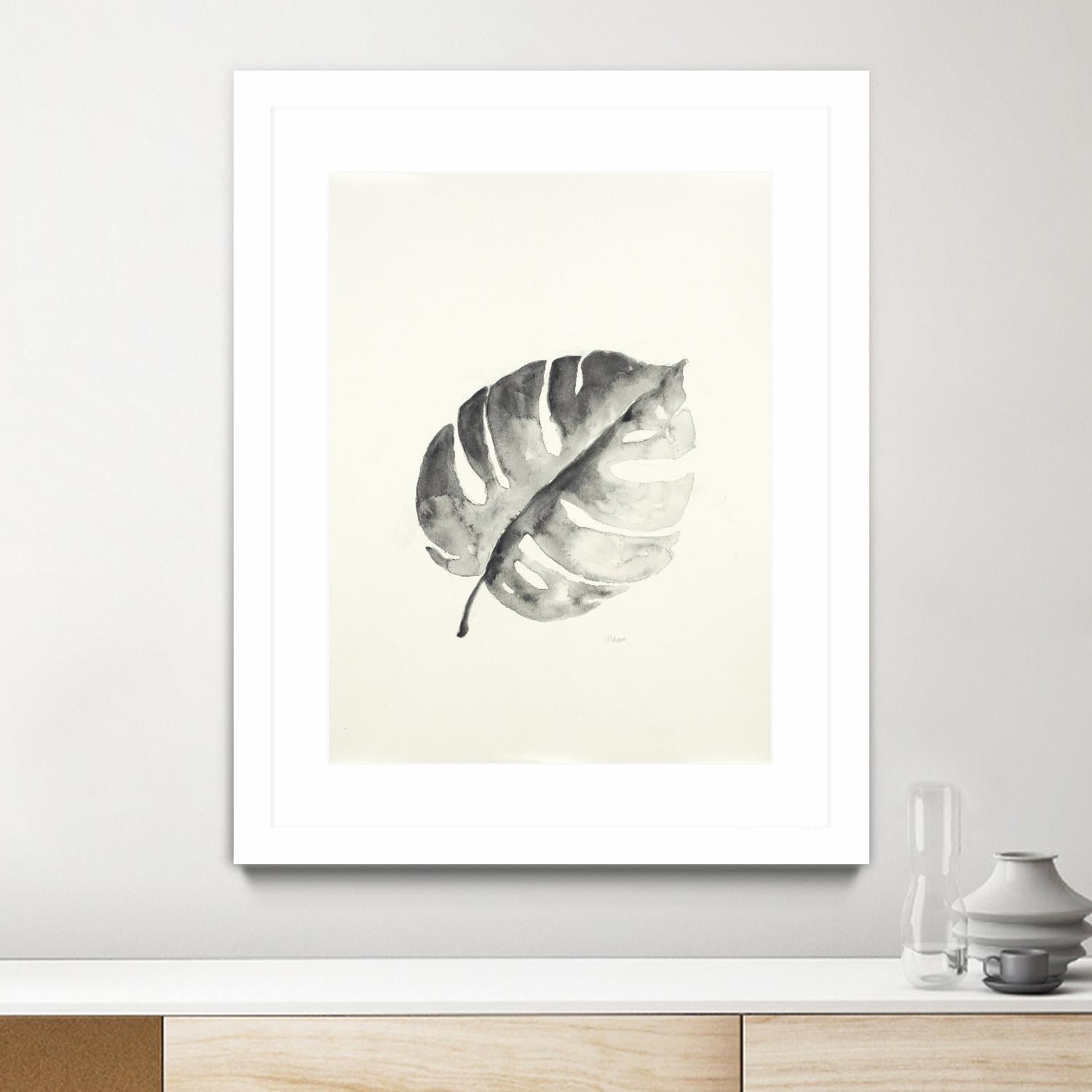 Black & White Palm I by Patti Mann on GIANT ART - grey botany