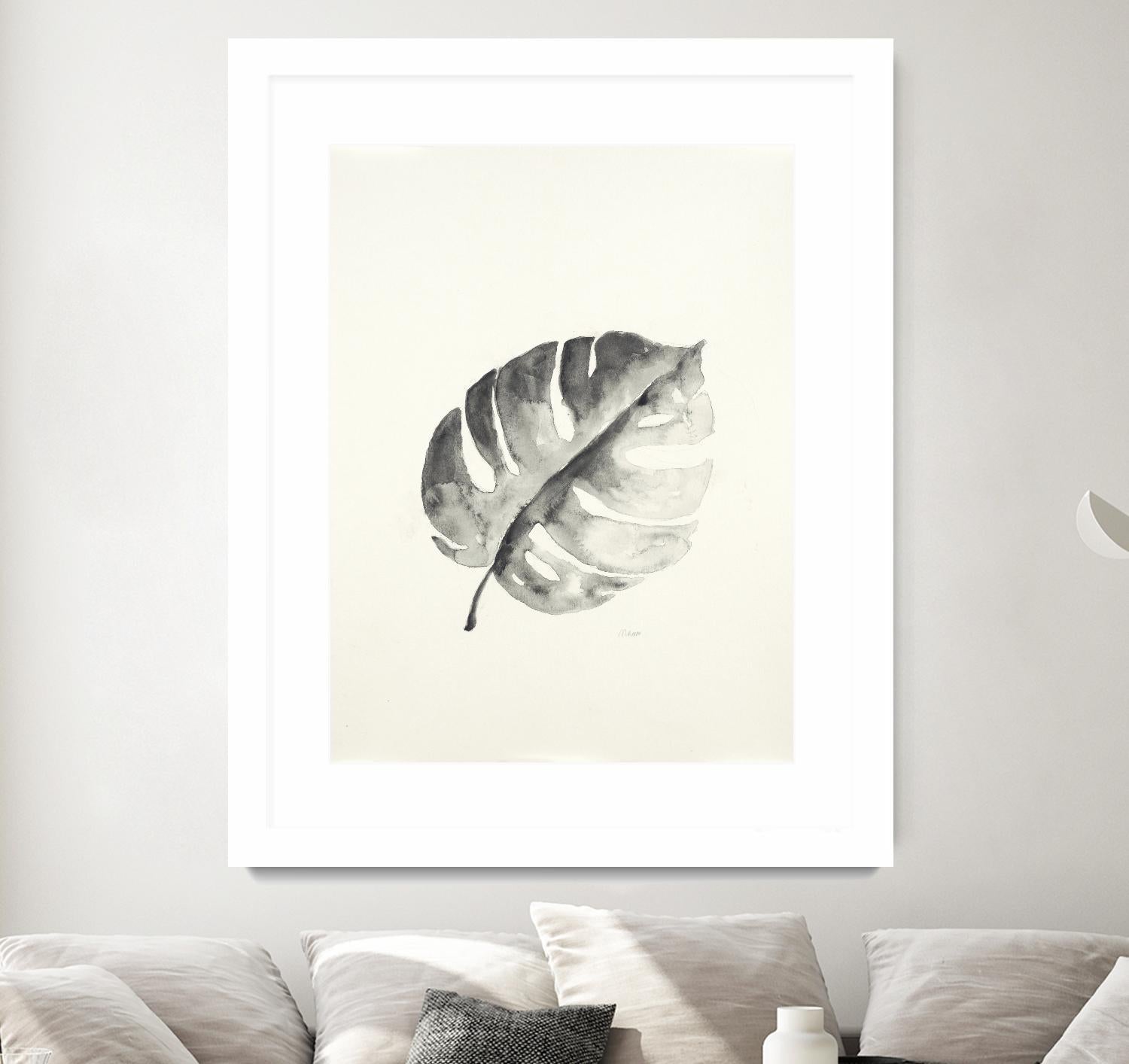 Black & White Palm I by Patti Mann on GIANT ART - grey botany